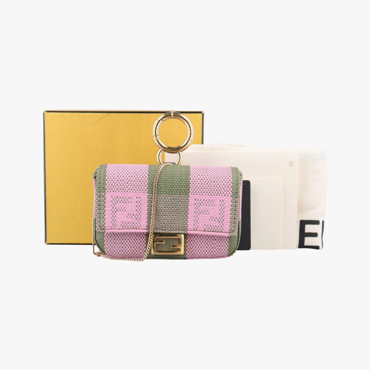 Nano Baguette Charm Multicolour canvas 7AR844 7AR844-AB05-208-0189ナノ バゲット チャーム マルチカラー キャンバス 7AR844 7AR844-AB05-208-0189