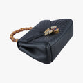 Queen Margaret Bamboo Black Leather 476531 D022265974クイーンマーガレット バンブー ブラック レザー 476531 D022265974