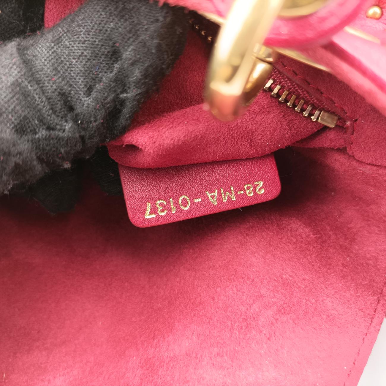 Lady Dior Red lambskin  28-MA-0137レディディオール レッド ラムスキン  28-MA-0137