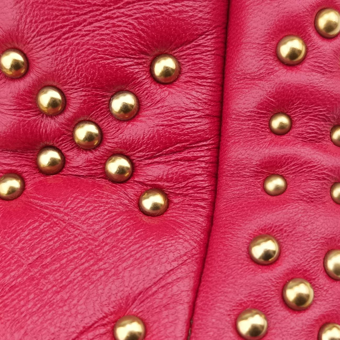 Lady Dior Red lambskin  28-MA-0137レディディオール レッド ラムスキン  28-MA-0137