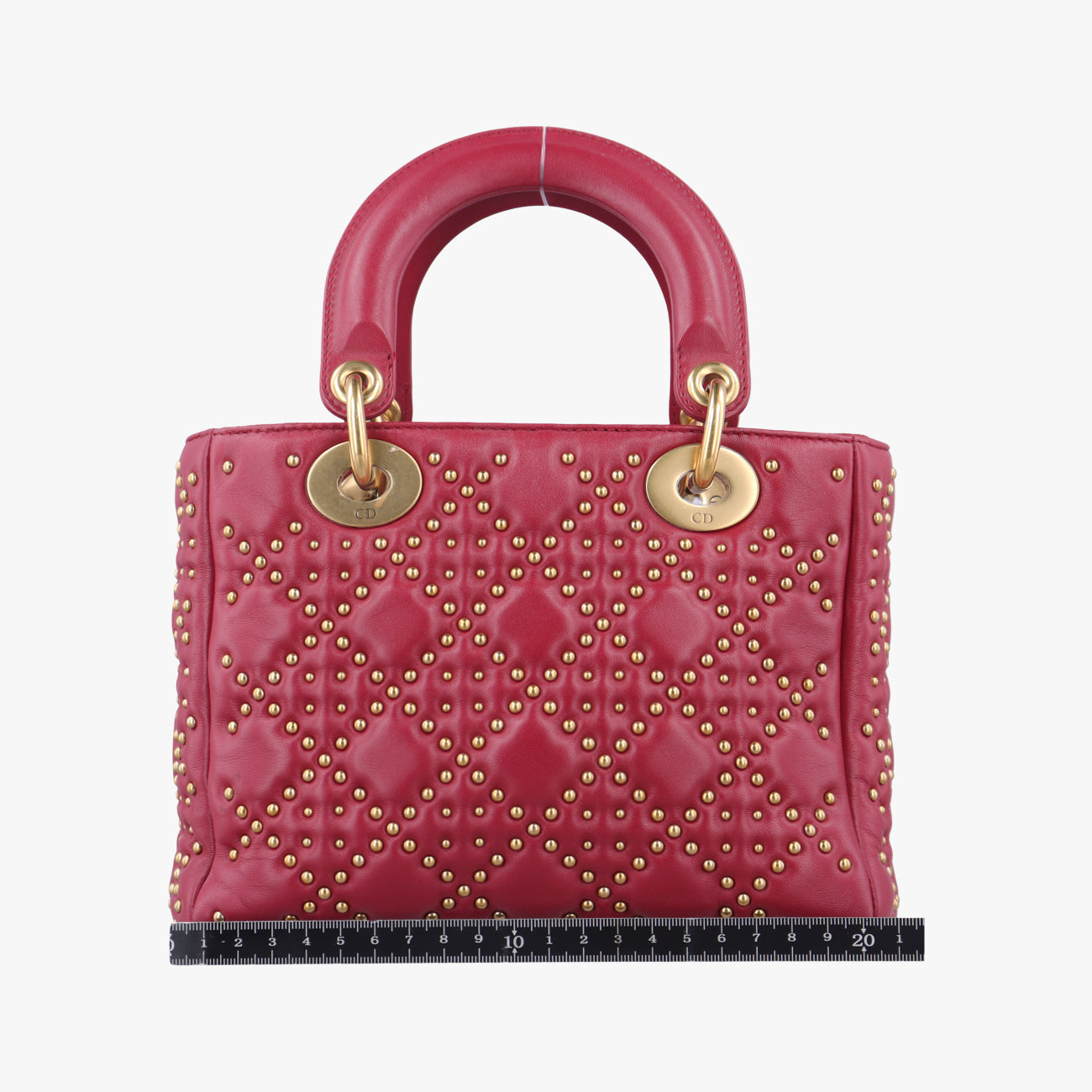 Lady Dior Red lambskin  28-MA-0137レディディオール レッド ラムスキン  28-MA-0137