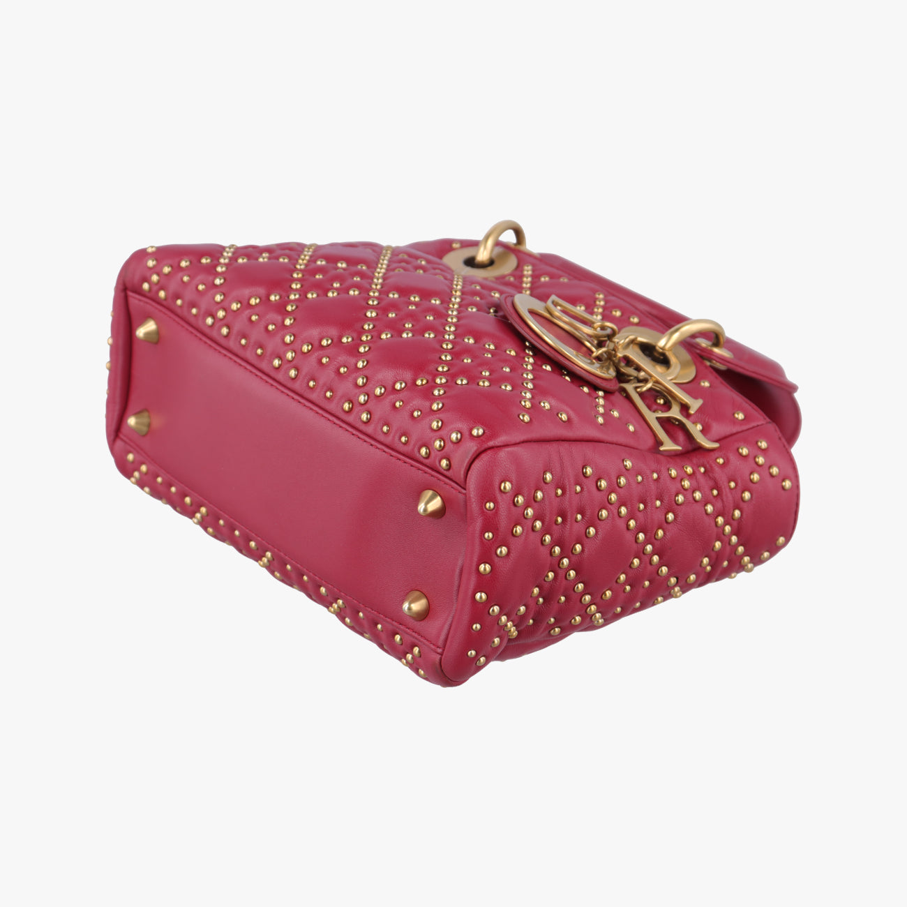 Lady Dior Red lambskin  28-MA-0137レディディオール レッド ラムスキン  28-MA-0137