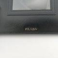 retro logo flat Black Leather 1DH007 234レトロ ロゴフラット ブラック レザー 1DH007 234