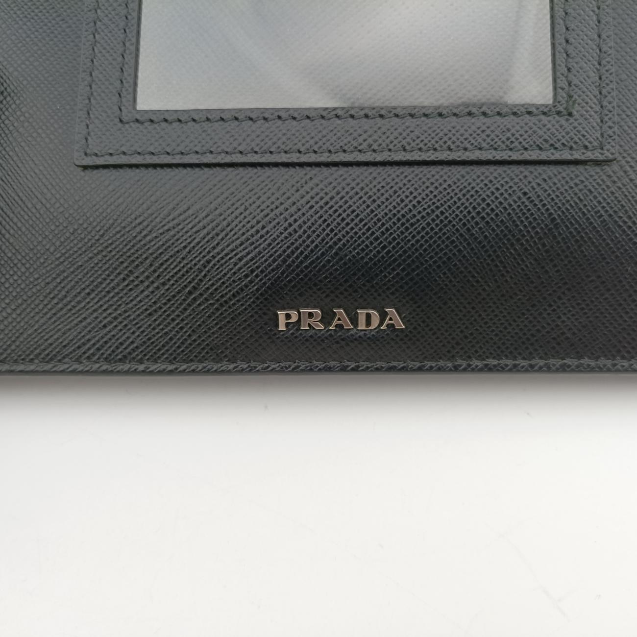 retro logo flat Black Leather 1DH007 234レトロ ロゴフラット ブラック レザー 1DH007 234