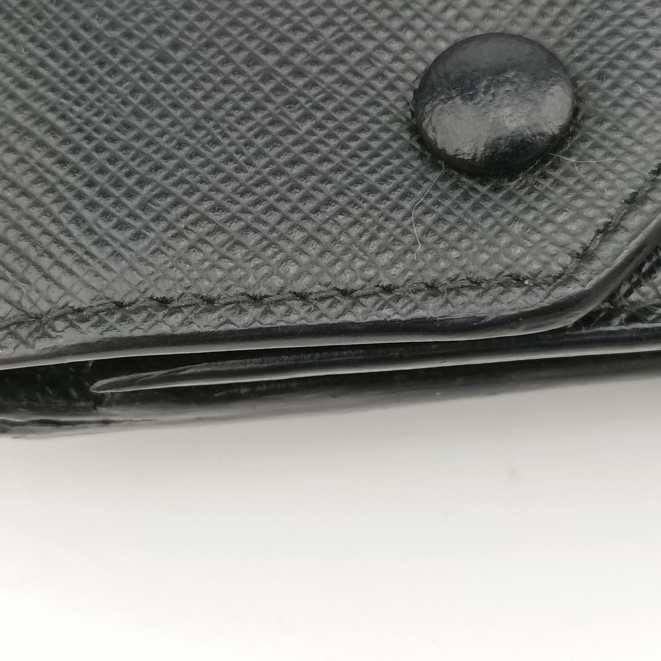 retro logo flat Black Leather 1DH007 234レトロ ロゴフラット ブラック レザー 1DH007 234