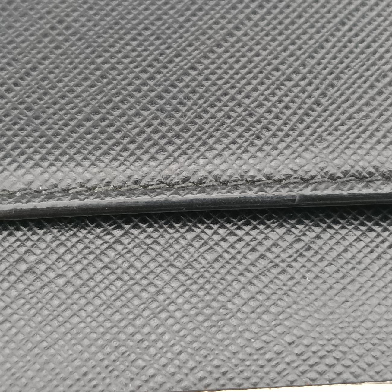 retro logo flat Black Leather 1DH007 234レトロ ロゴフラット ブラック レザー 1DH007 234