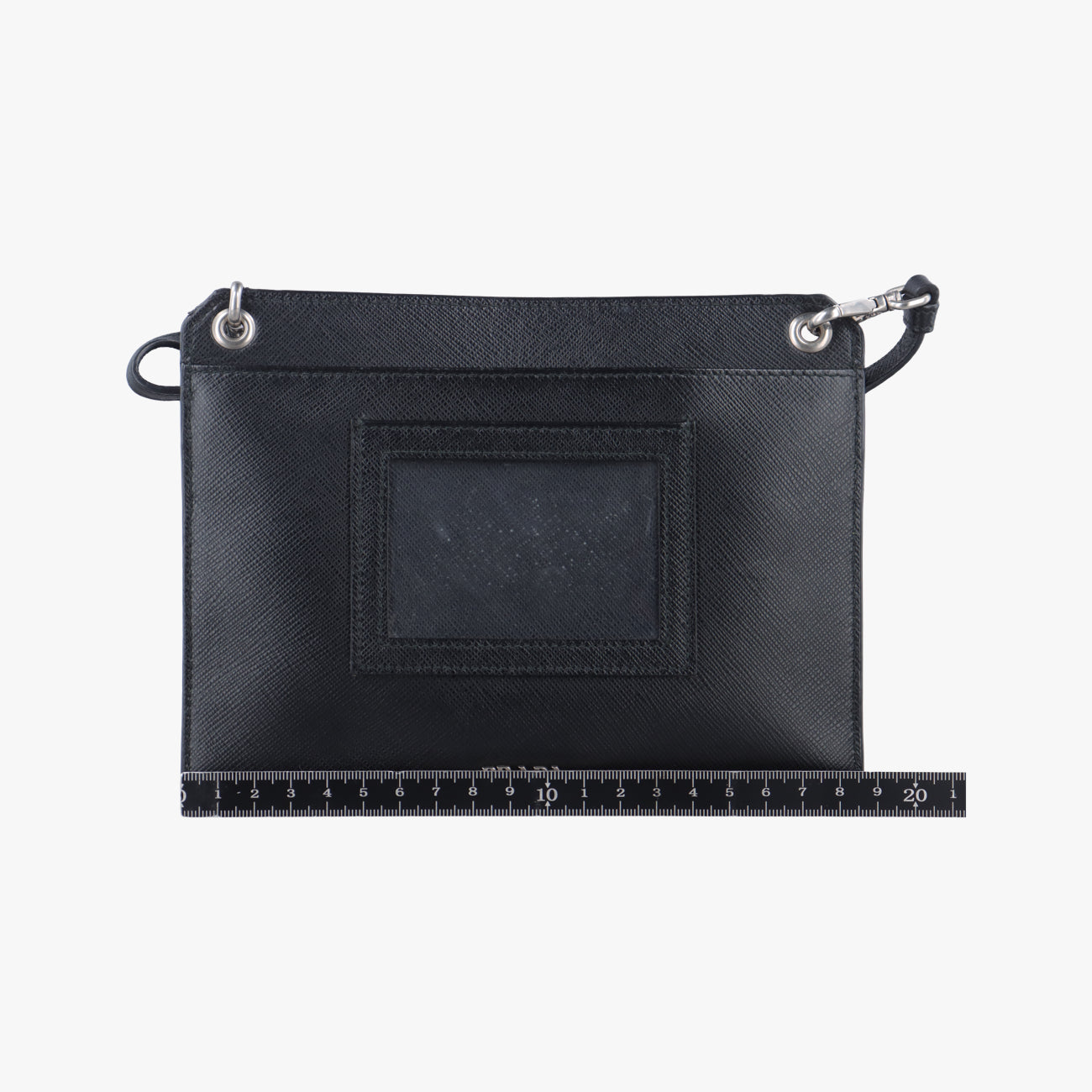 retro logo flat Black Leather 1DH007 234レトロ ロゴフラット ブラック レザー 1DH007 234