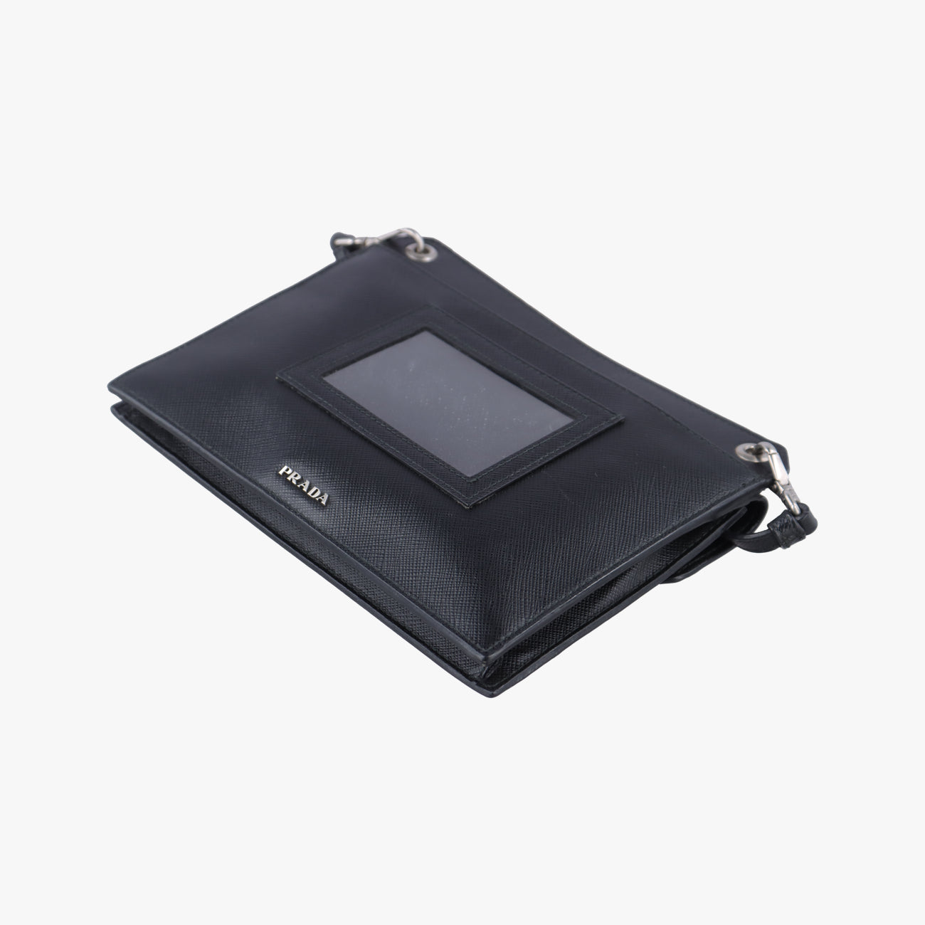 retro logo flat Black Leather 1DH007 234レトロ ロゴフラット ブラック レザー 1DH007 234