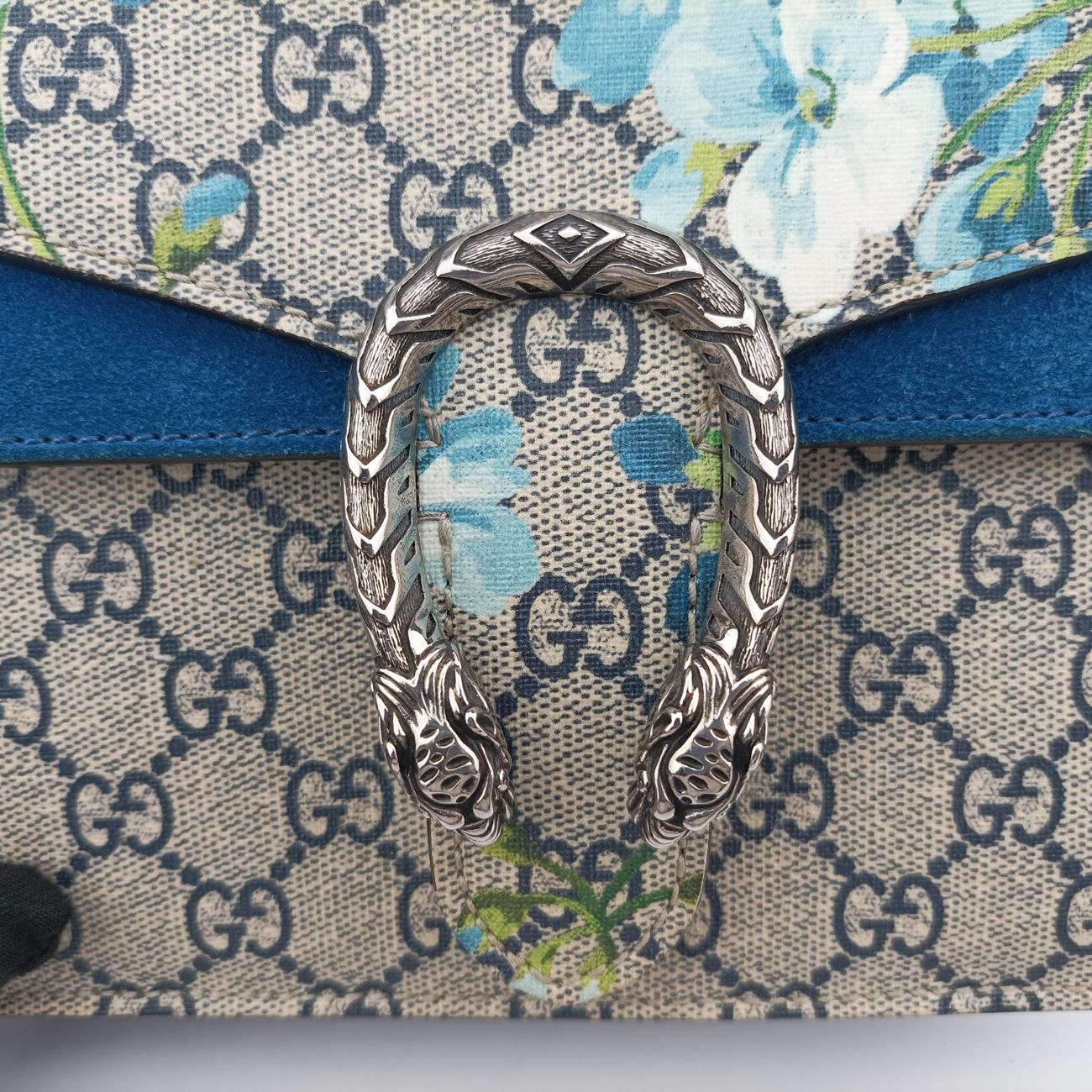 Dionysus Beige×blue×multi PVC coated canvas × suede 421970 G020580128ディオニュソス ベージュ×ブルー×マルチ PVCコーティングキャンバス × スエード 421970 G020580128