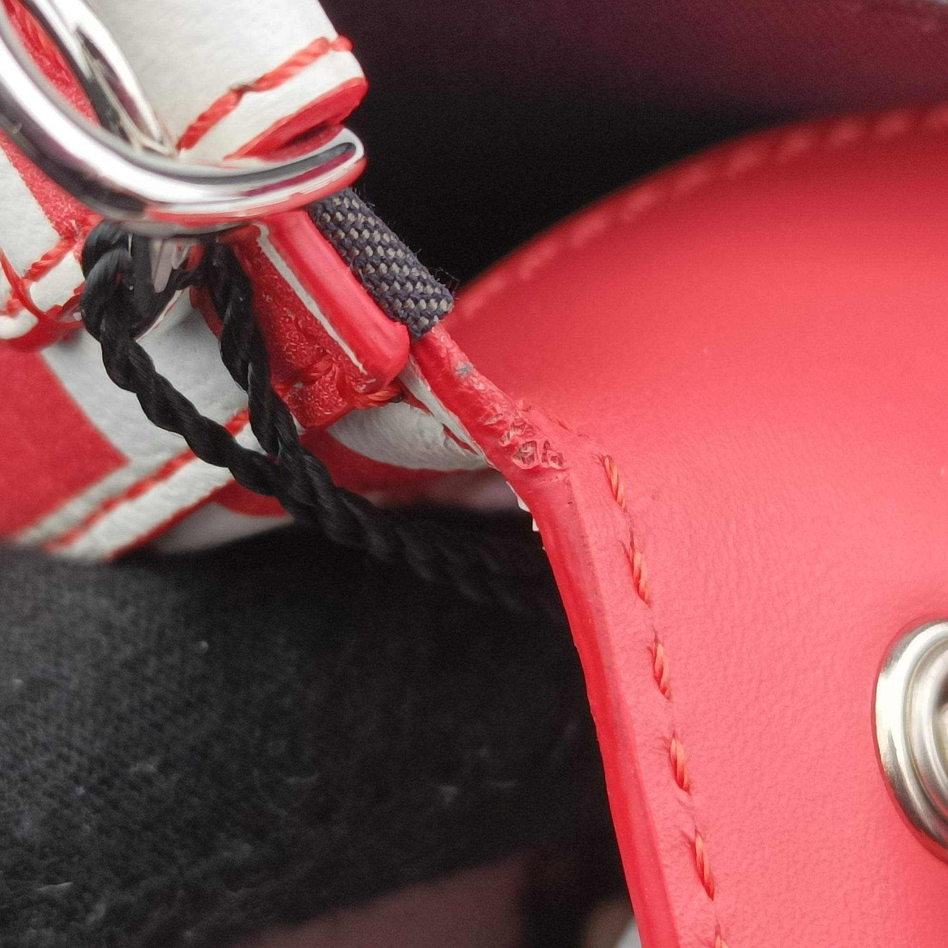 BAGUETTE Red×white Leather 7AS142 7AS142-AMWI-229-0501バゲット レッド×ホワイト レザー 7AS142 7AS142-AMWI-229-0501