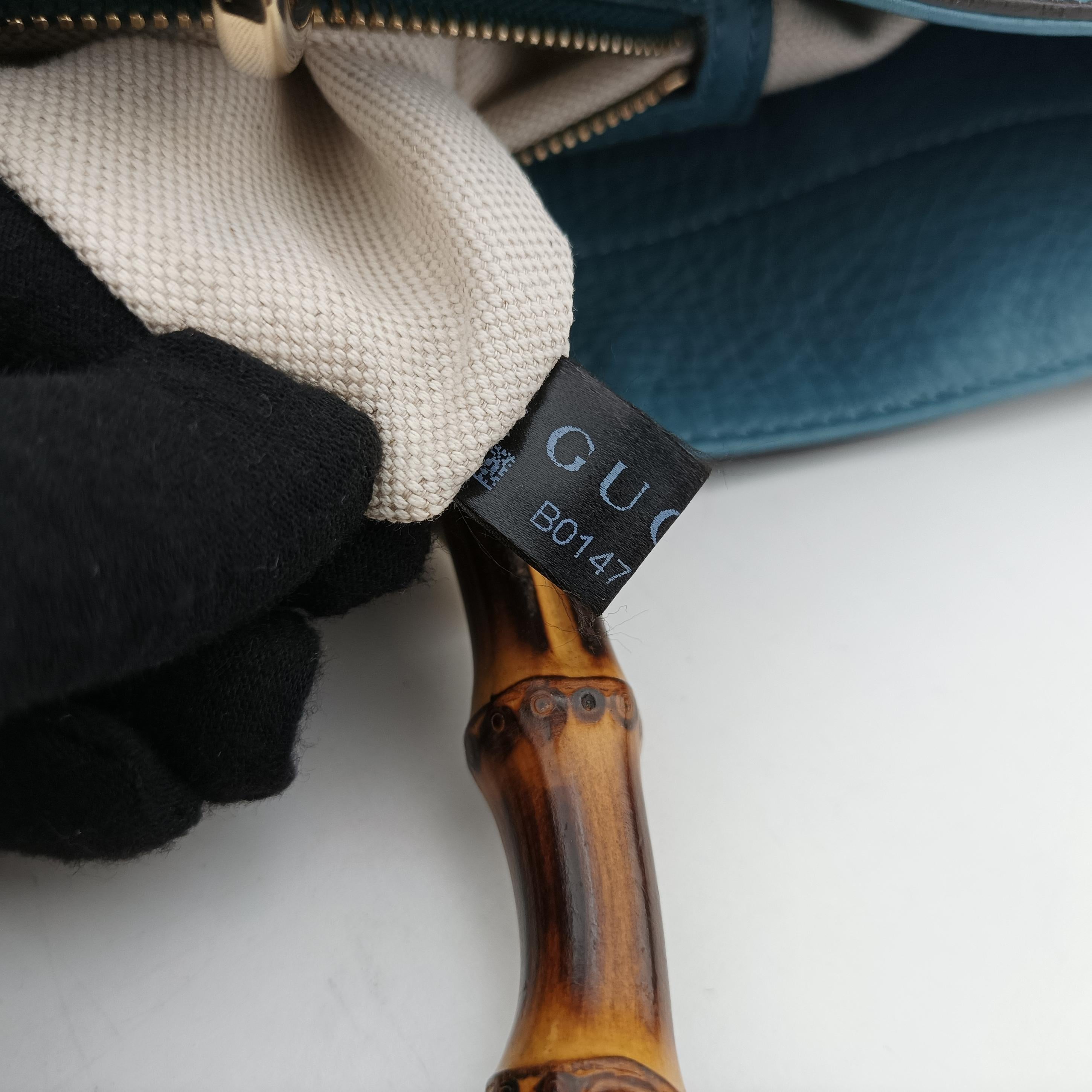 Bamboo Shopper Blue Leather 323664 B014740224バンブーショッパー ブルー レザー 323664 B014740224