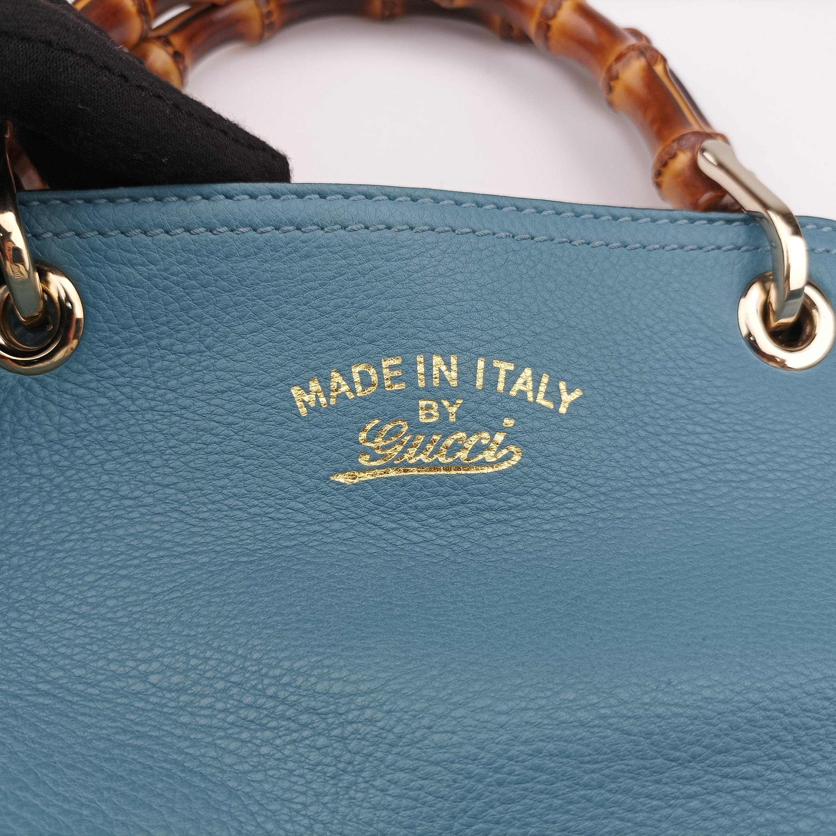 Bamboo Shopper Blue Leather 323664 B014740224バンブーショッパー ブルー レザー 323664 B014740224