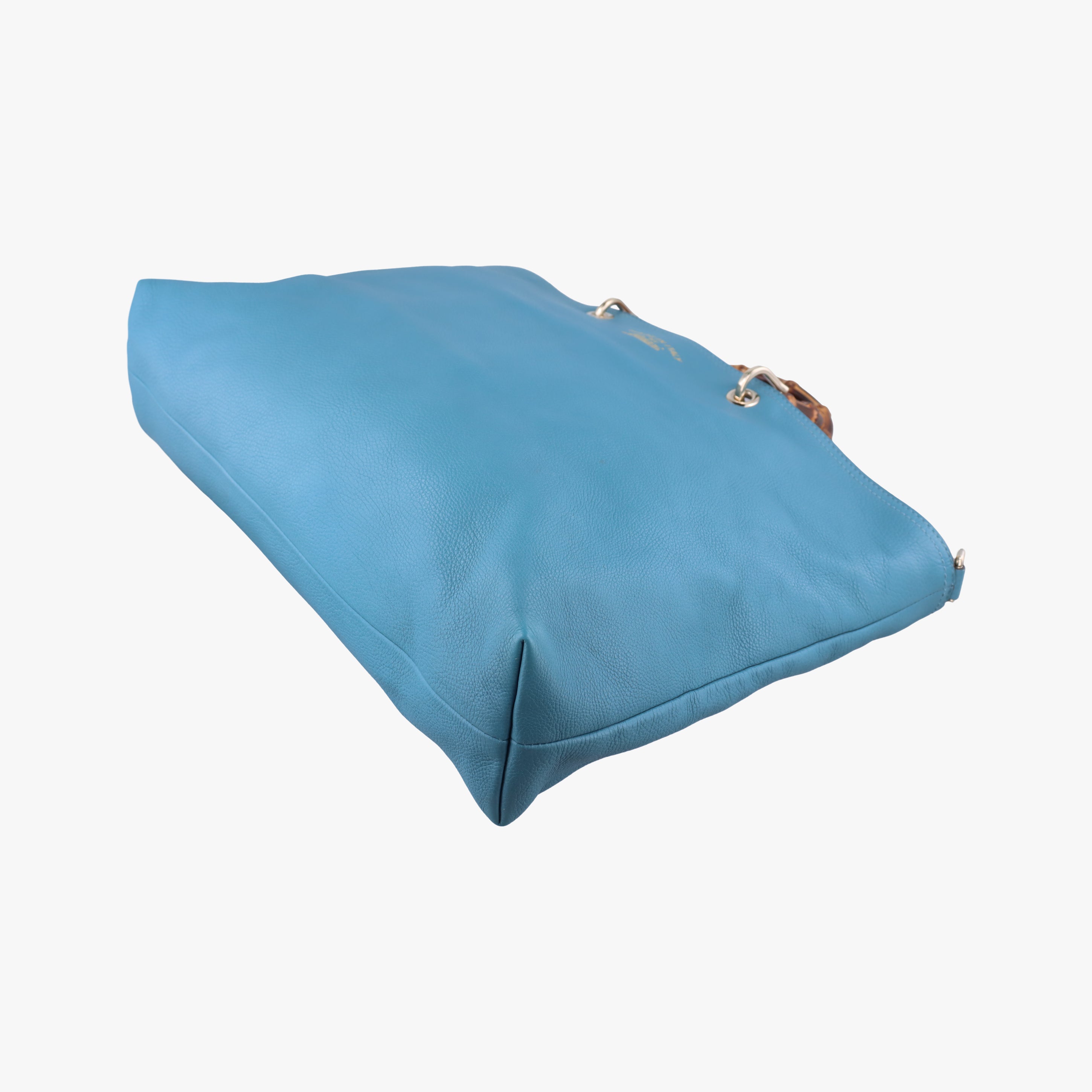 Bamboo Shopper Blue Leather 323664 B014740224バンブーショッパー ブルー レザー 323664 B014740224