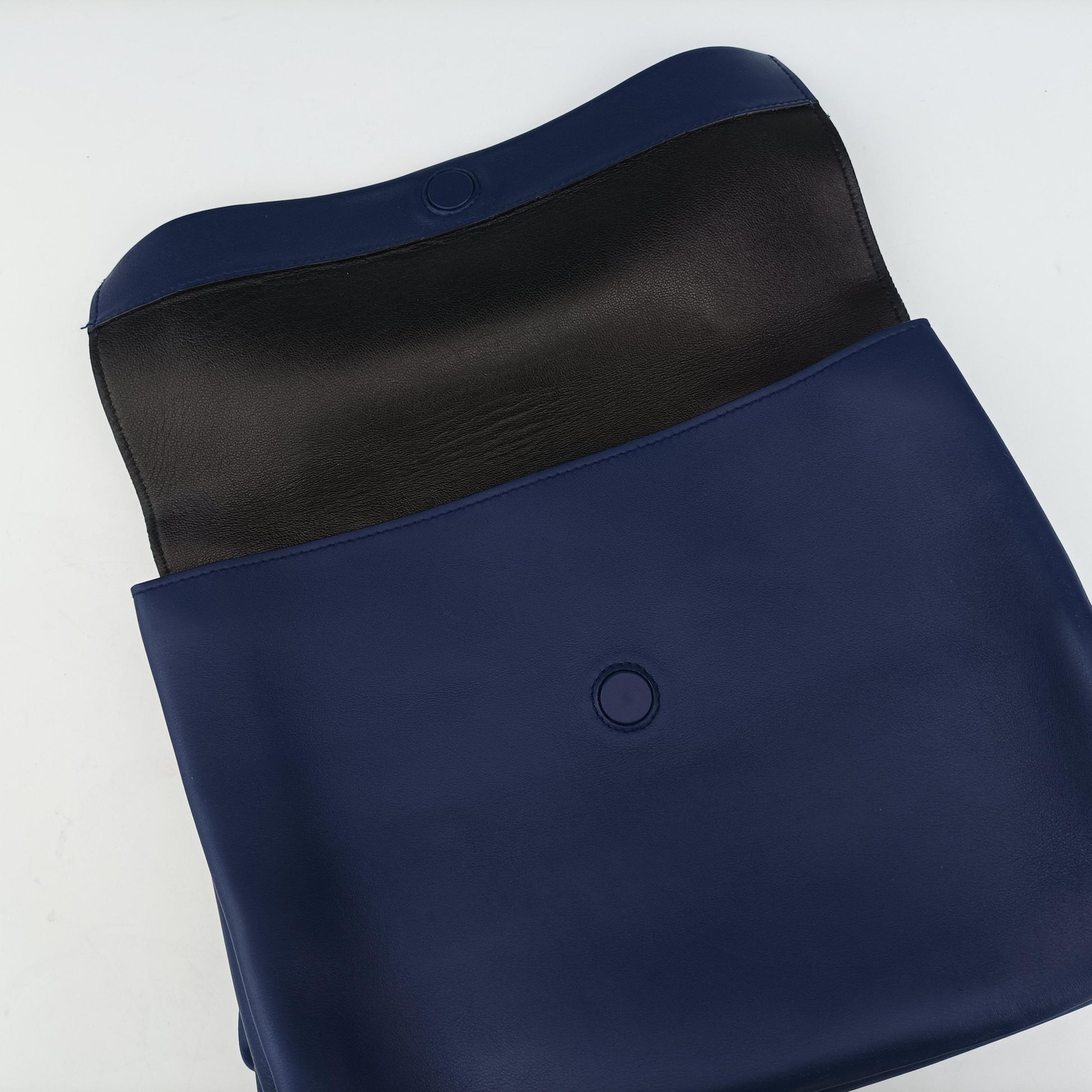 Double flap chain Blue Leather 25ダブルフラップチェーン ブルー レザー 25