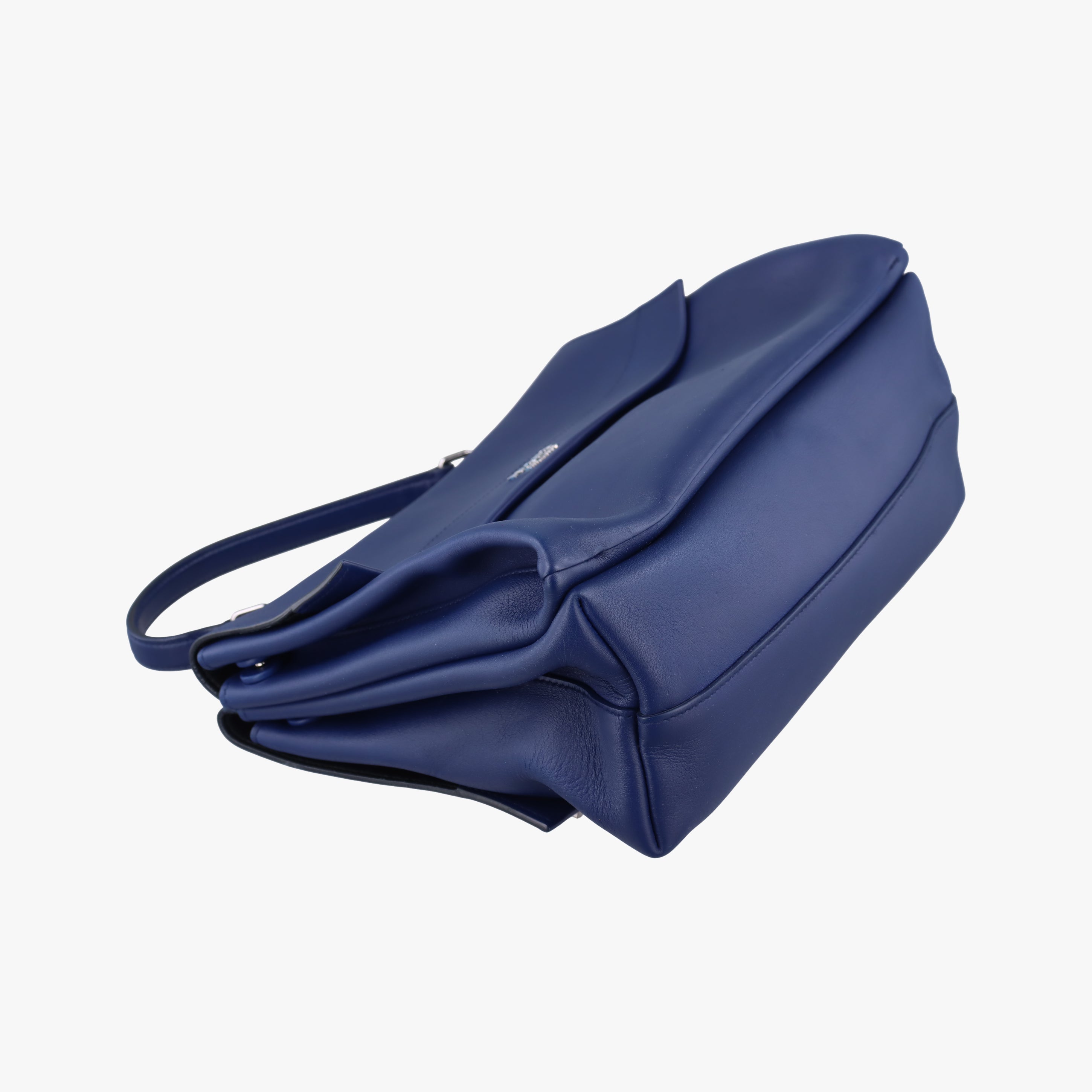 Double flap chain Blue Leather 25ダブルフラップチェーン ブルー レザー 25