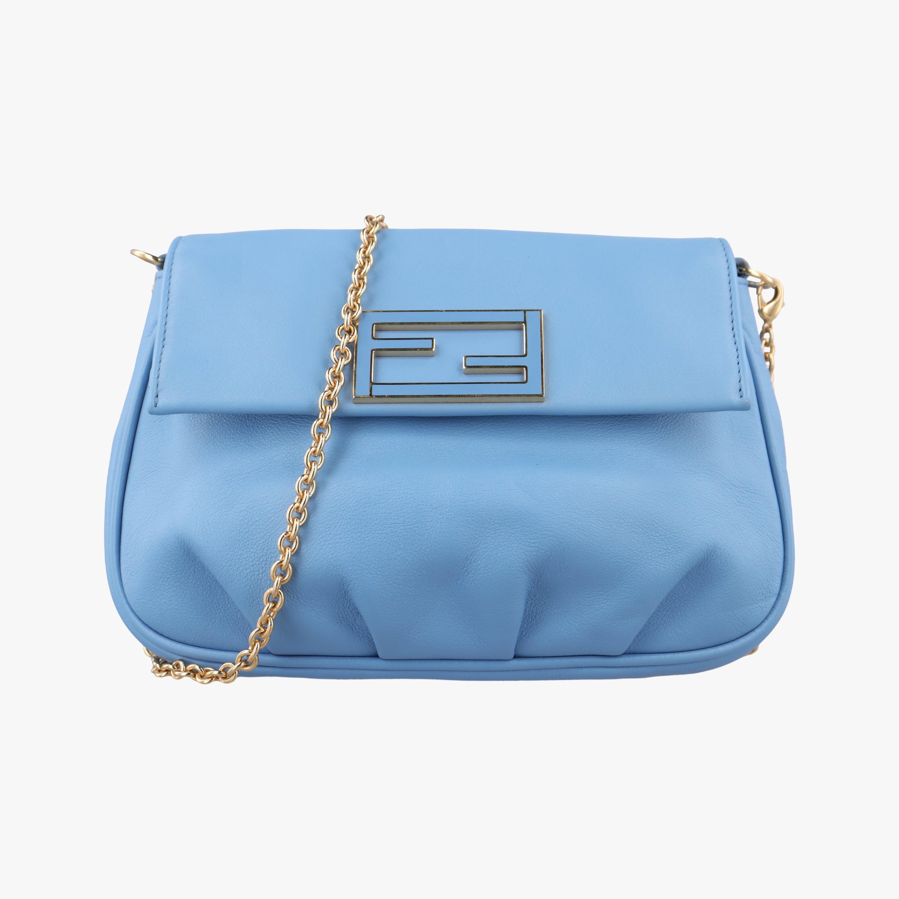 Fendista Pochette Blue Leather 8M0276 8M0276-D16 148-0053フェンディスタ ポシェット ブルー レザー 8M0276 8M0276-D16 148-0053