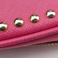 Bijou crystal studs Pink SAFFIANO Leather 1N1674 224ビジュークリスタルスタッズ ピンク サフィアーノレザー 1N1674 224