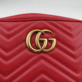 GG Marmont Red Leather 447632 C028175104GGマーモント レッド レザー 447632 C028175104