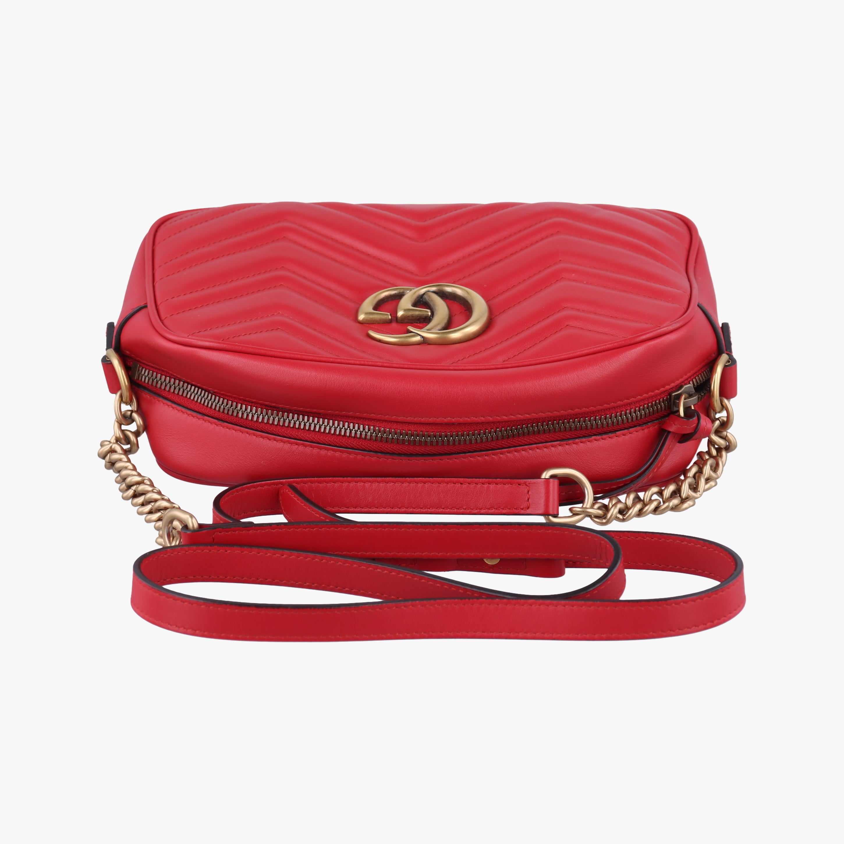 GG Marmont Red Leather 447632 C028175104GGマーモント レッド レザー 447632 C028175104