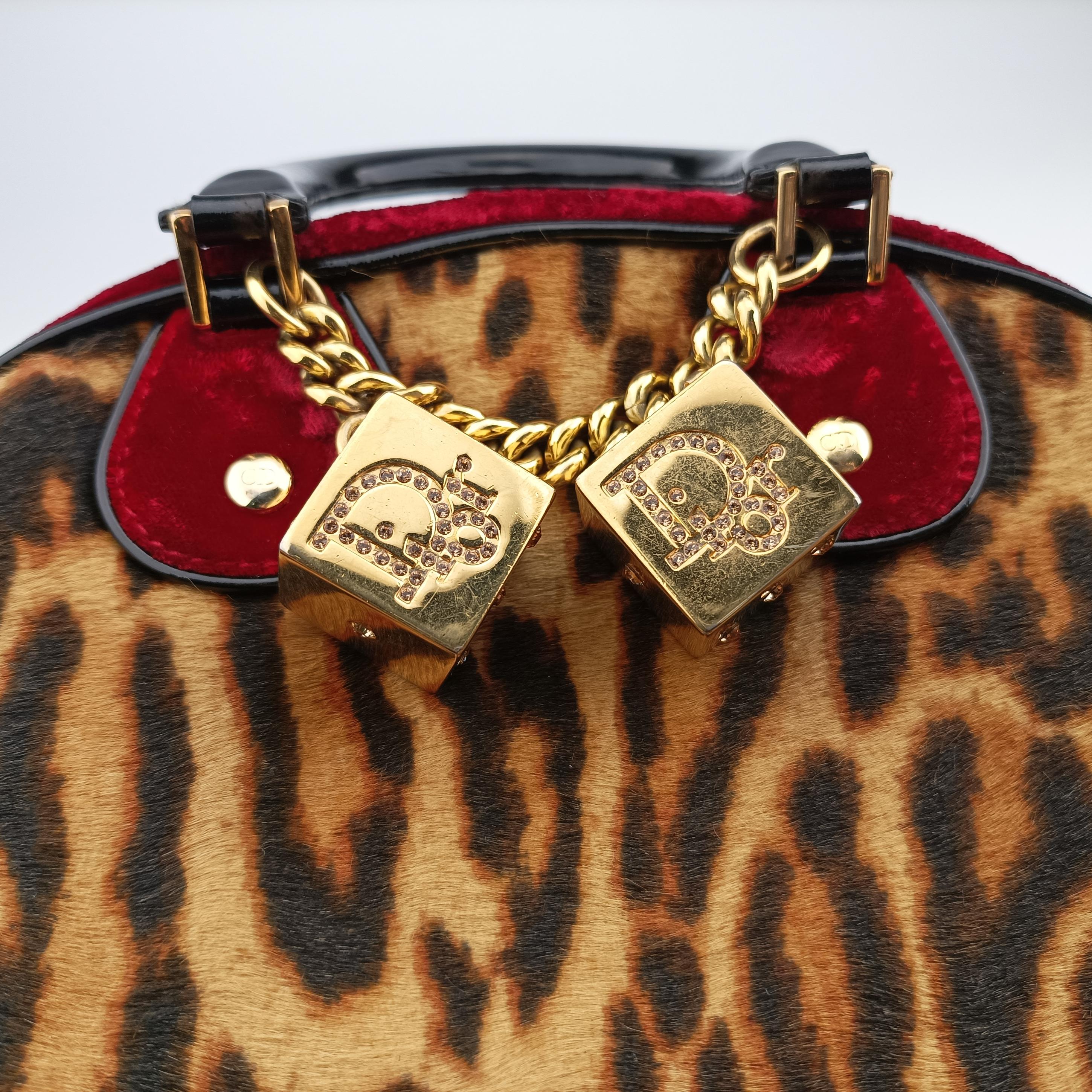 Dice Leopard Bowler Multicolour ponyhair×velour×patent 05-MA-1014ダイスレパードボウラー マルチカラー ハラコ×ベロア×パテント 05-MA-1014