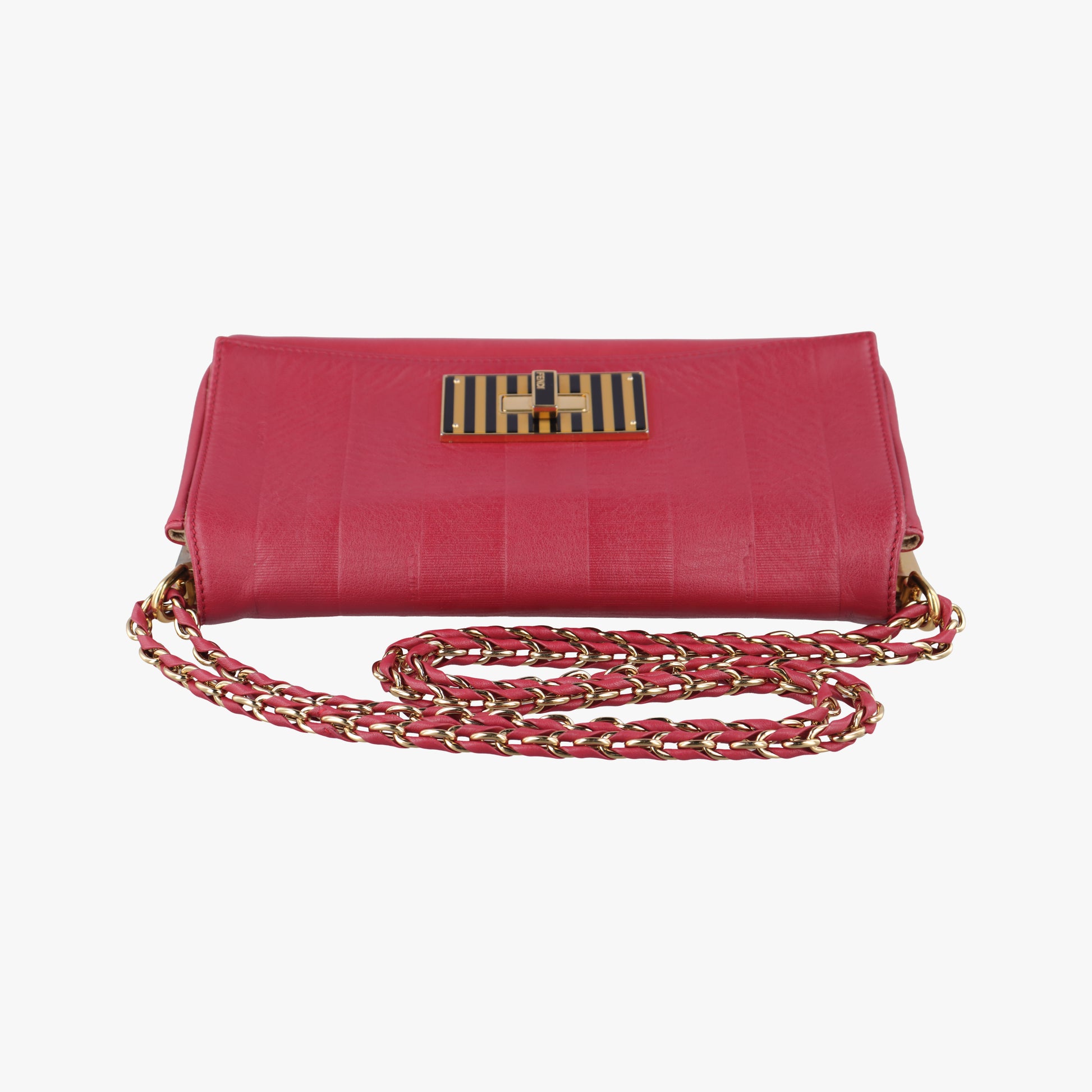 Pequin Embossed Striped Claudia Red Leather 8BT204 8BT204-F00 129-2566ペカン エンボス ストライプ クラウディア レッド レザー 8BT204 8BT204-F00 129-2566