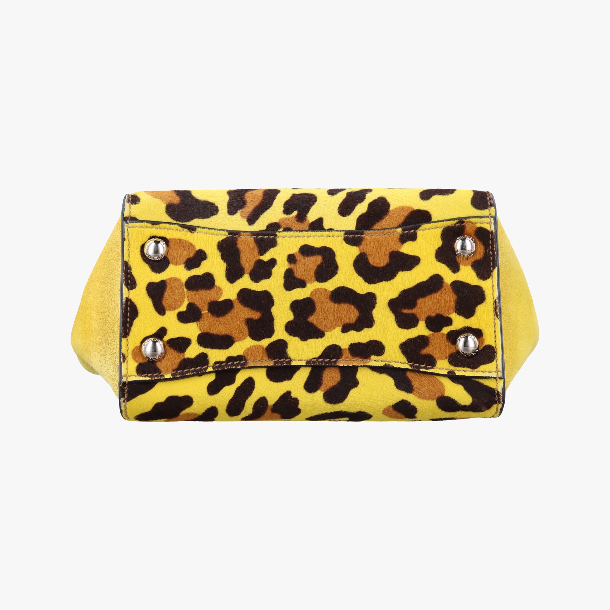 Leopard Pattern Cavallino yellow×Multicolour suede×Leather×ponyhair 1BA025 117 Aレオパード カヴァッリーノ イエロー×マルチカラー スエード×レザー×ハラコ 1BA025 117 A