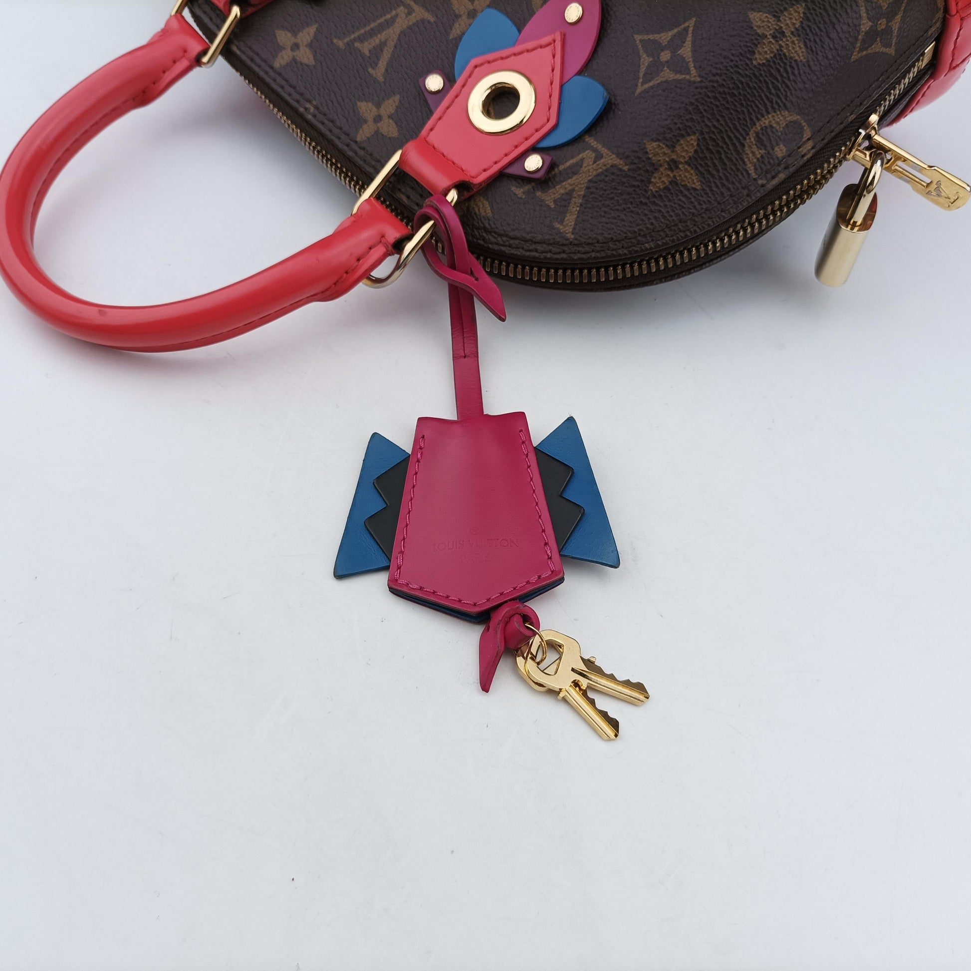 Alma BB brown×Flamingo Monogram Totem×calf leather M41659 FL3195アルマBB モノグラム/ブラウン系×フラミンゴ モノグラム トーテム×カーフレザー M41659 FL3195