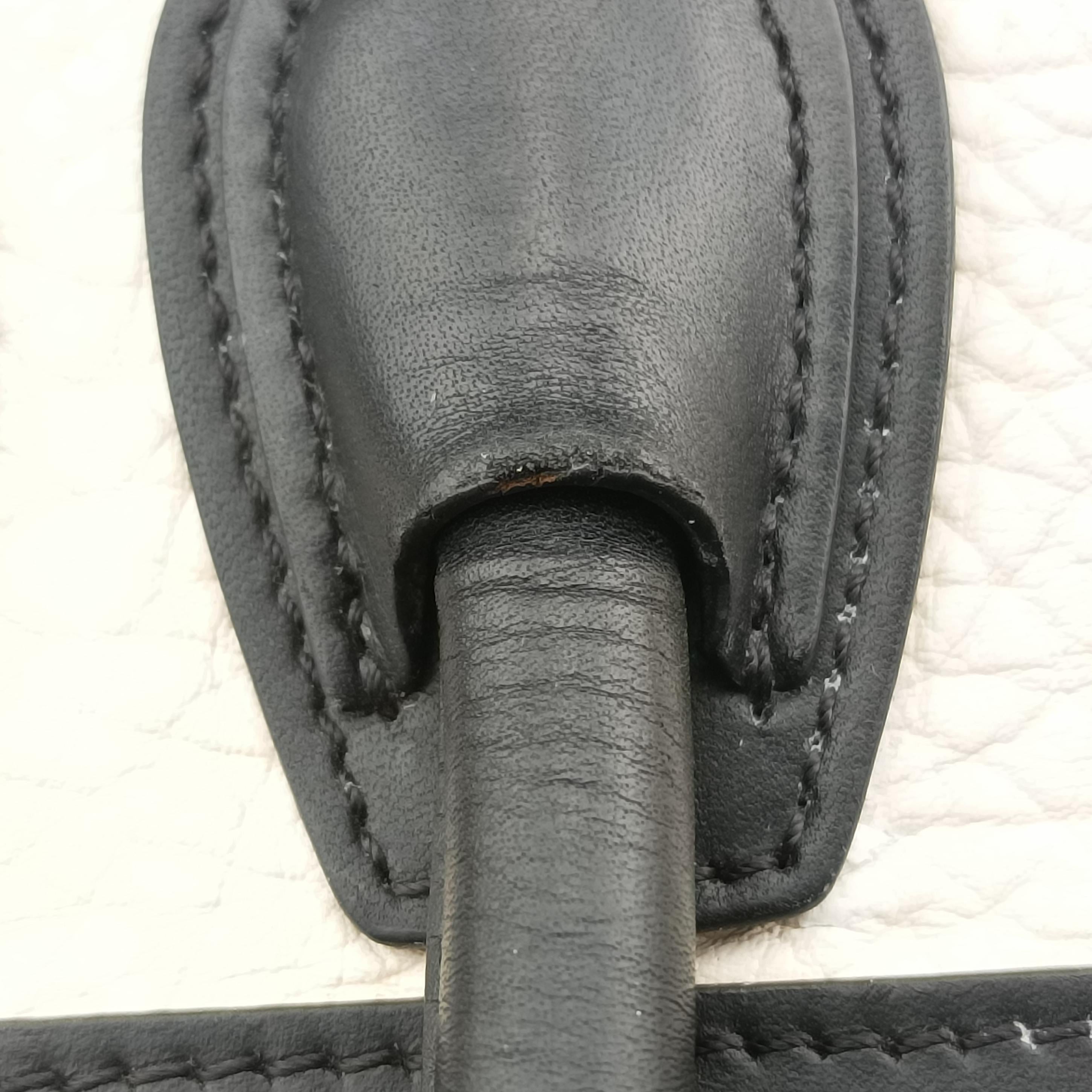 luggage nano shopper Brown x white x black Leather W-CE-3165ラゲージナノショッパー ブラウン×ホワイト×ブラック レザー W-CE-3165