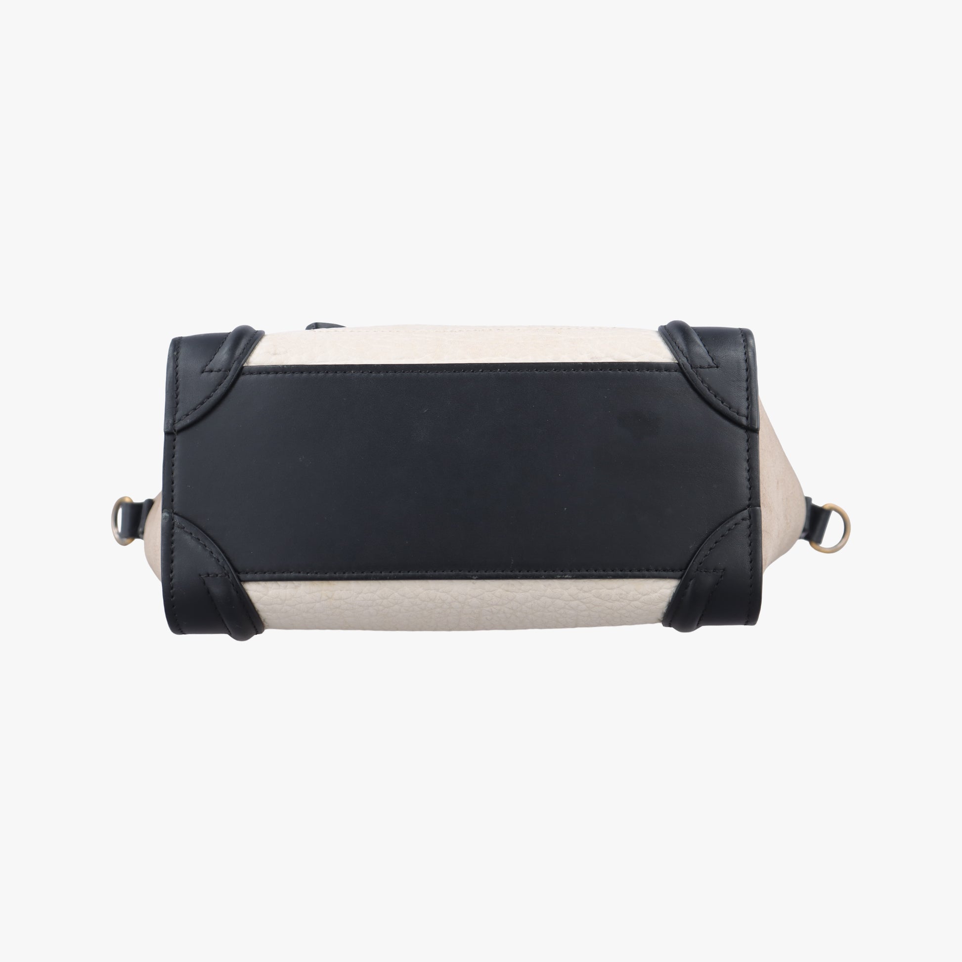 luggage nano shopper Brown x white x black Leather W-CE-3165ラゲージナノショッパー ブラウン×ホワイト×ブラック レザー W-CE-3165