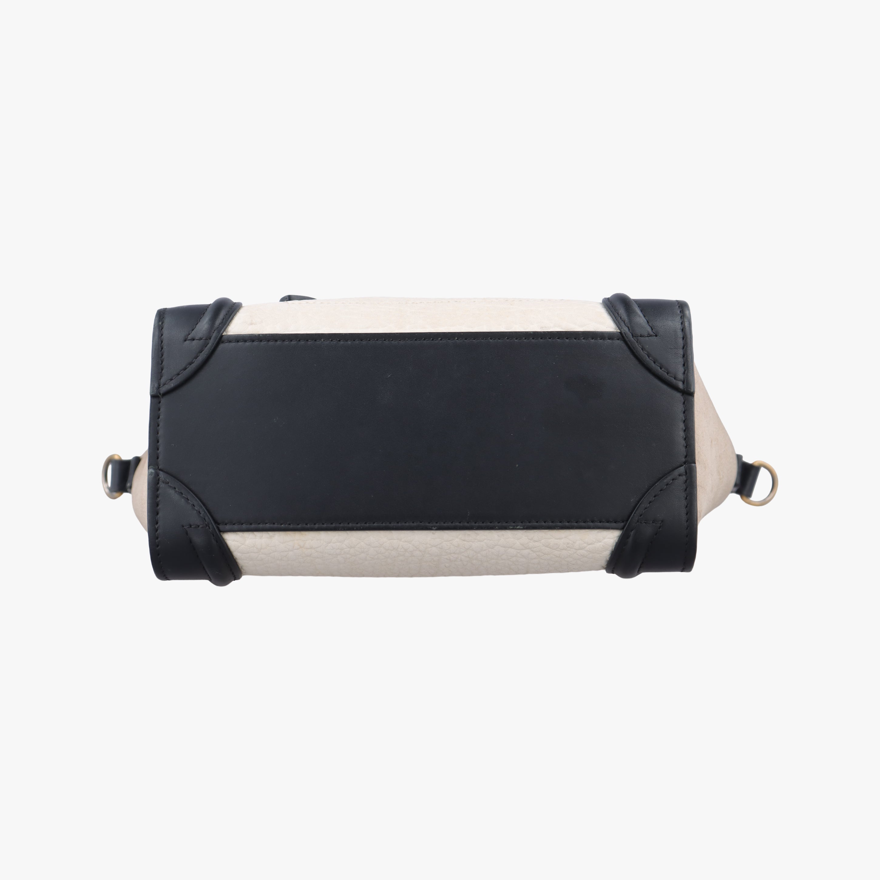 luggage nano shopper Brown x white x black Leather W-CE-3165ラゲージナノショッパー ブラウン×ホワイト×ブラック レザー W-CE-3165