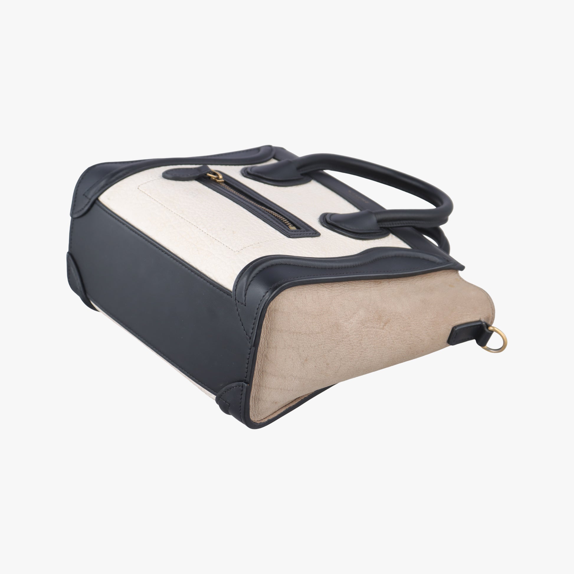 luggage nano shopper Brown x white x black Leather W-CE-3165ラゲージナノショッパー ブラウン×ホワイト×ブラック レザー W-CE-3165