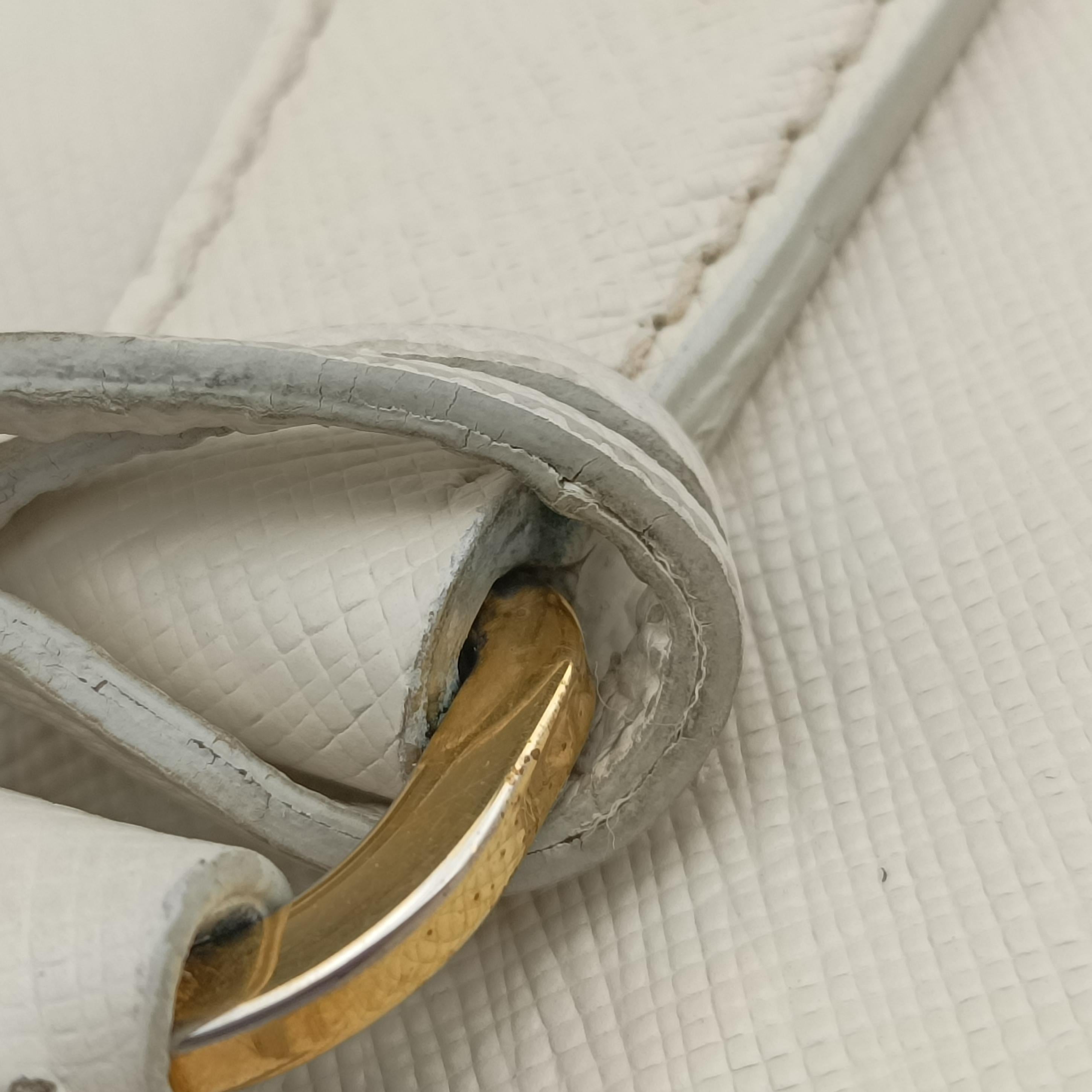 Galleria White SAFFIANO Leather BN1844 25ガレリア ホワイト サフィアーノレザー BN1844 25