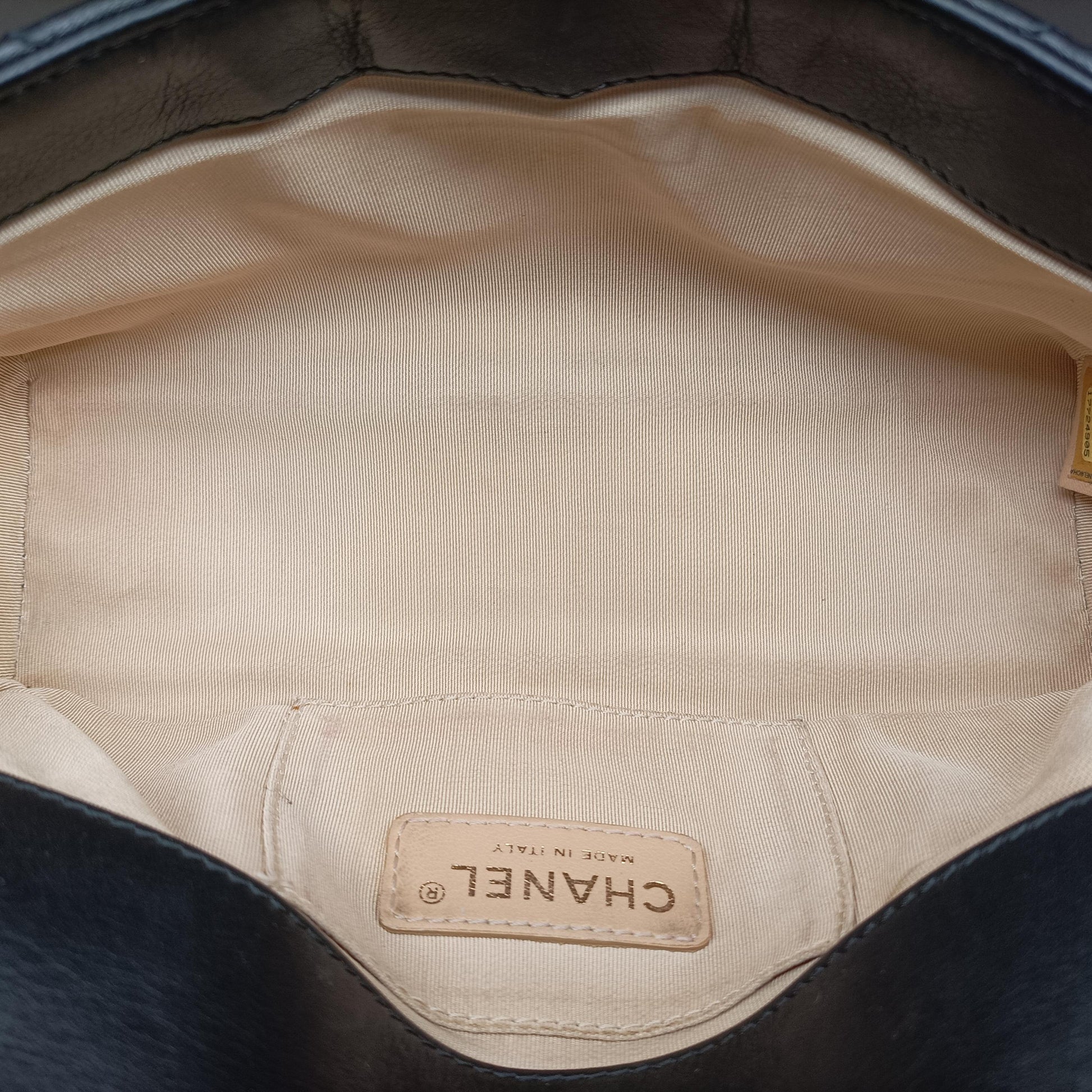 2.55 chain Black×white Leather A67500 177249052.55チェーン ブラック×ホワイト レザー A67500 17724905