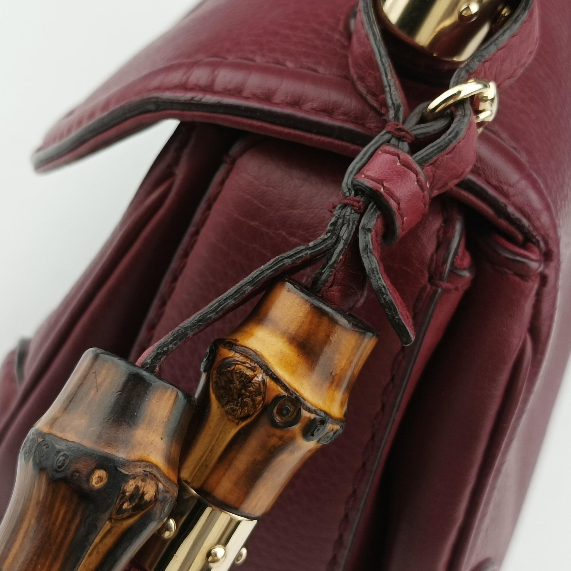 New Bamboo Burgundy Leather 254884 H9923019ニューバンブー ワインレッド レザー 254884 H9923019