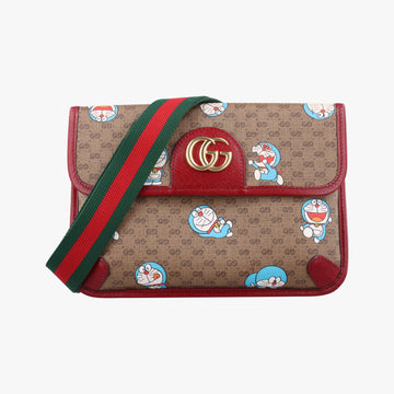 Doraemon collaboration Brown×red PVC coated canvas 647817 F034043463ドラえもん コラボ ブラウン×レッド PVCコーティングキャンバス 647817 F034043463