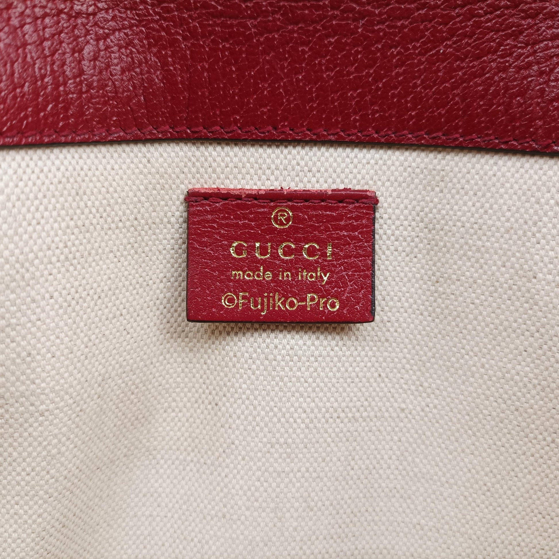 Doraemon collaboration Brown×red PVC coated canvas 647817 F034043463ドラえもん コラボ ブラウン×レッド PVCコーティングキャンバス 647817 F034043463