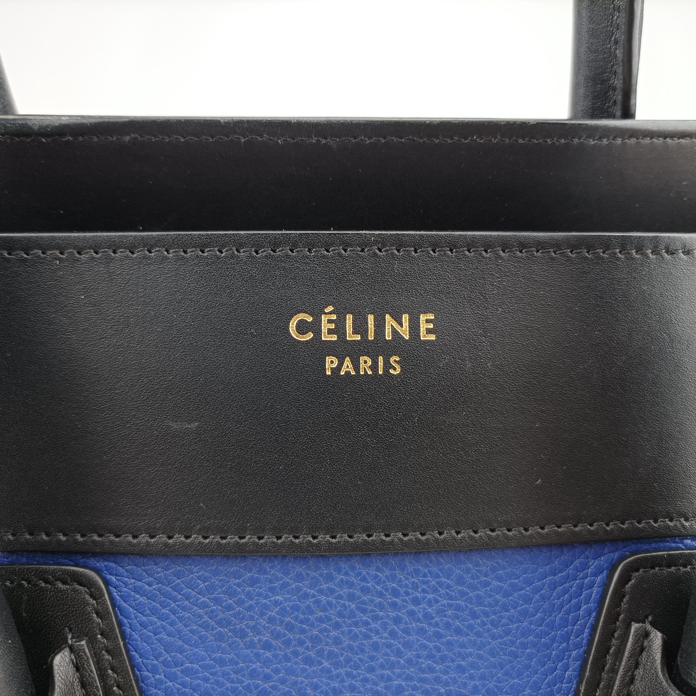 Luggage Mini Shopper Blue×Black×Beige Leather S-CU-4184ラゲージミニショッパー ブルー×ブラック×ベージュ レザー S-CU-4184