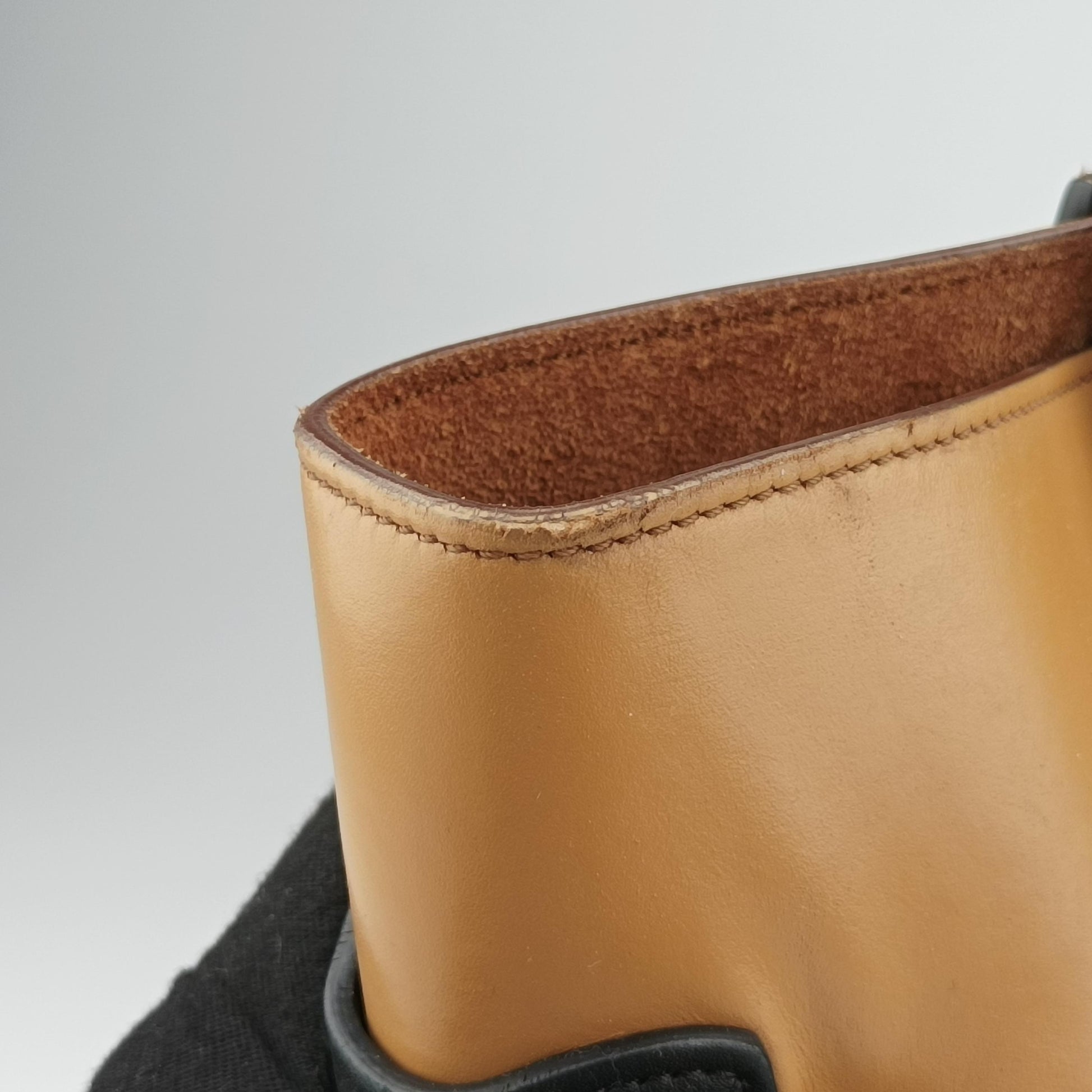 Luggage Mini Shopper Blue×Black×Beige Leather S-CU-4184ラゲージミニショッパー ブルー×ブラック×ベージュ レザー S-CU-4184