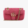 GG Marmont Pink velour 446744 A022312611GGマーモント ピンク ベロア 446744 A022312611