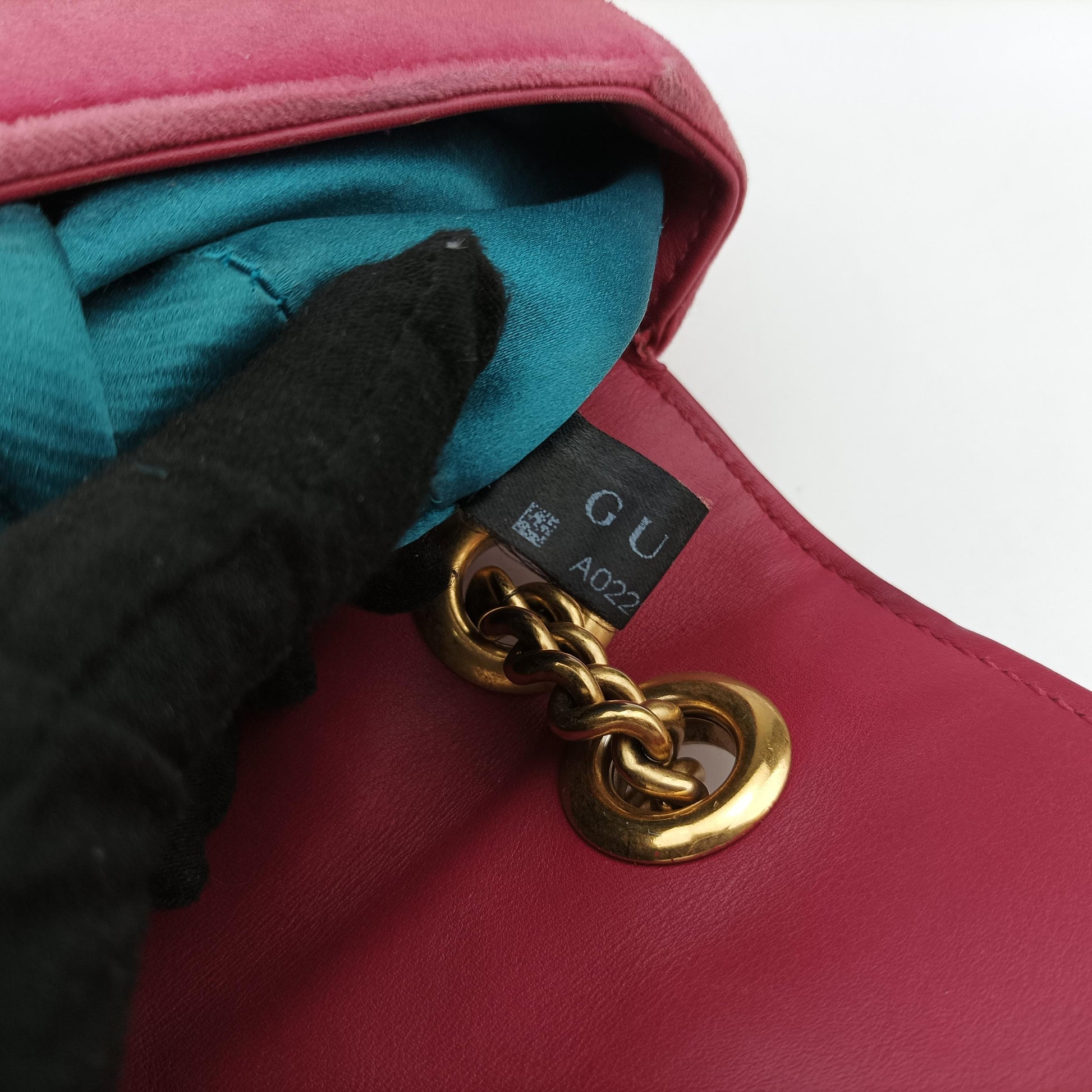 GG Marmont Pink velour 446744 A022312611GGマーモント ピンク ベロア 446744 A022312611