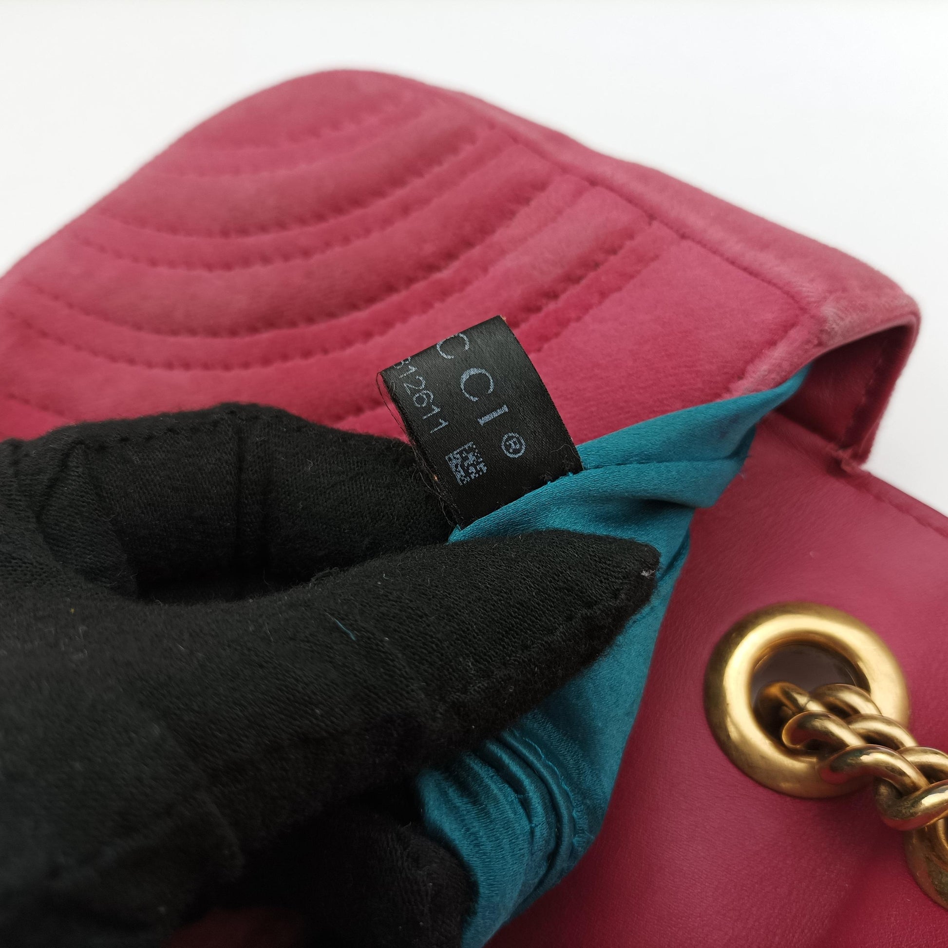 GG Marmont Pink velour 446744 A022312611GGマーモント ピンク ベロア 446744 A022312611