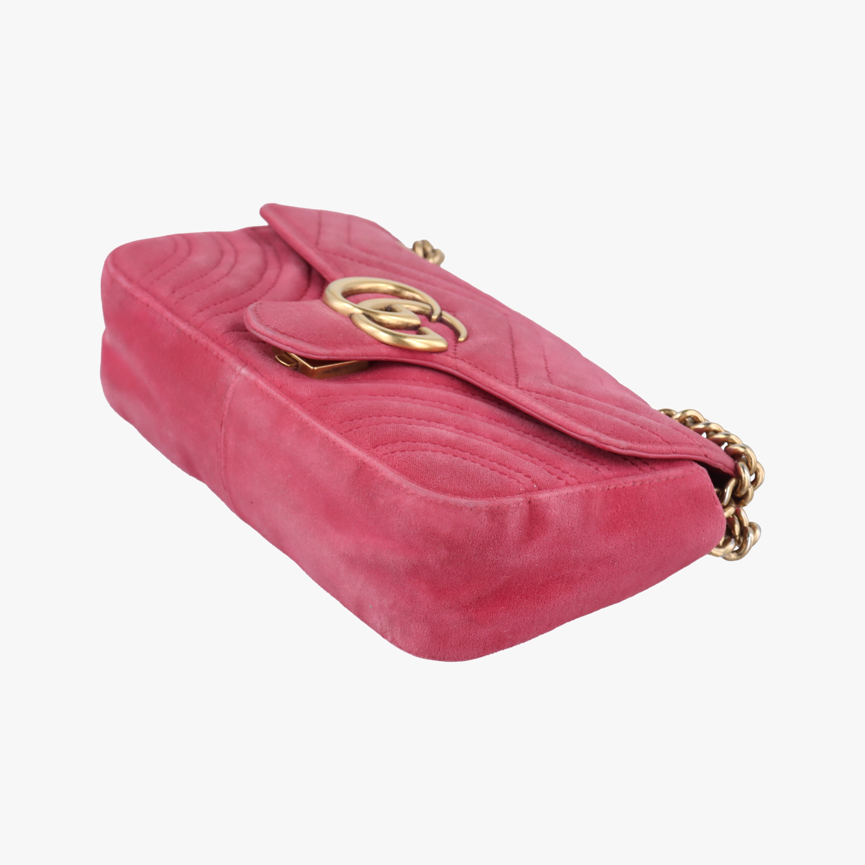 GG Marmont Pink velour 446744 A022312611GGマーモント ピンク ベロア 446744 A022312611