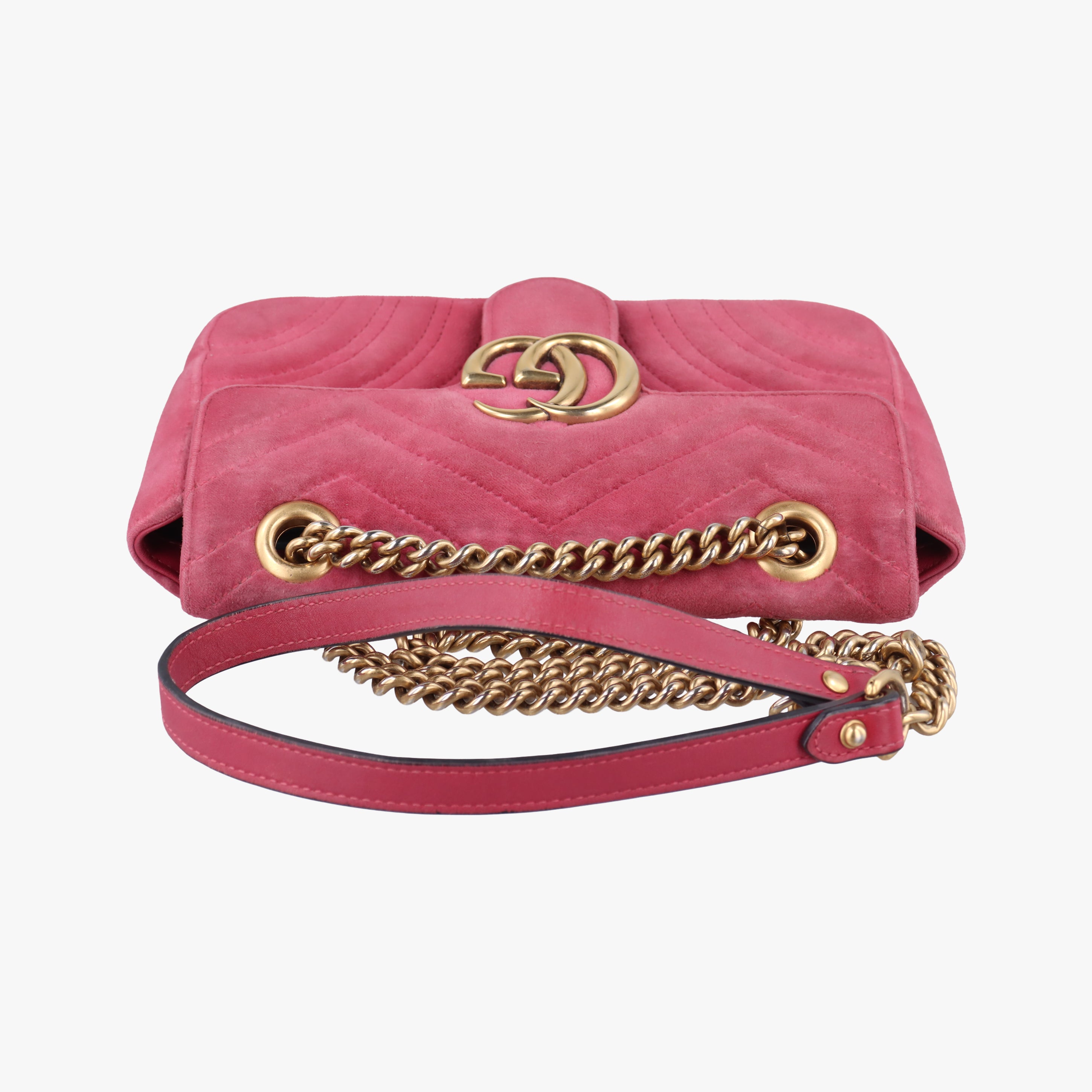 GG Marmont Pink velour 446744 A022312611GGマーモント ピンク ベロア 446744 A022312611