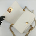 BOY CHANEL White Leather × Fur A67085 21959695ボーイシャネル ホワイト レザー × ファー Leather × Fur A67085 21959695
