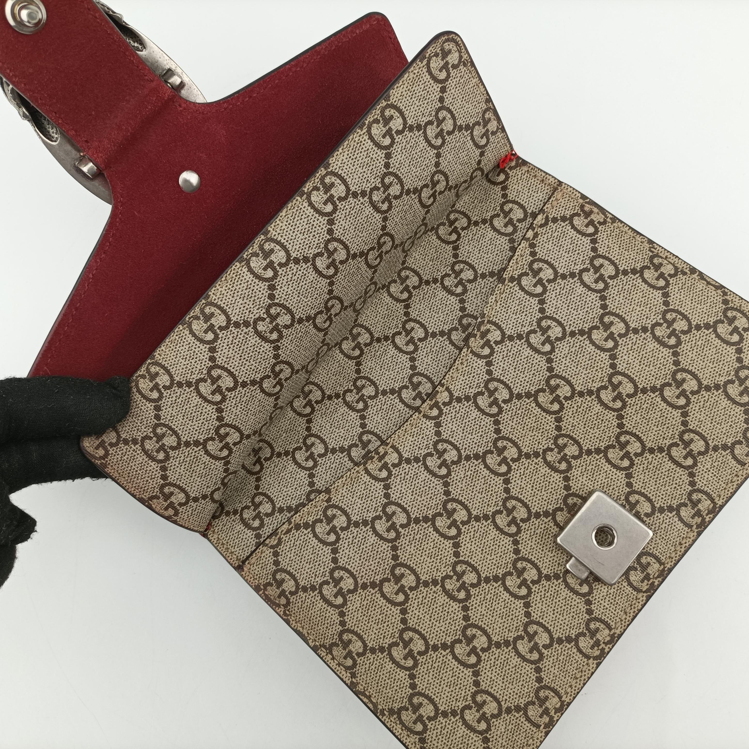 Dionysus beige×red×multicolor PVC coated canvas 421970 G025238917ディオニュソス ベージュ×レッド×マルチカラー PVCコーティングキャンバス 421970 G025238917