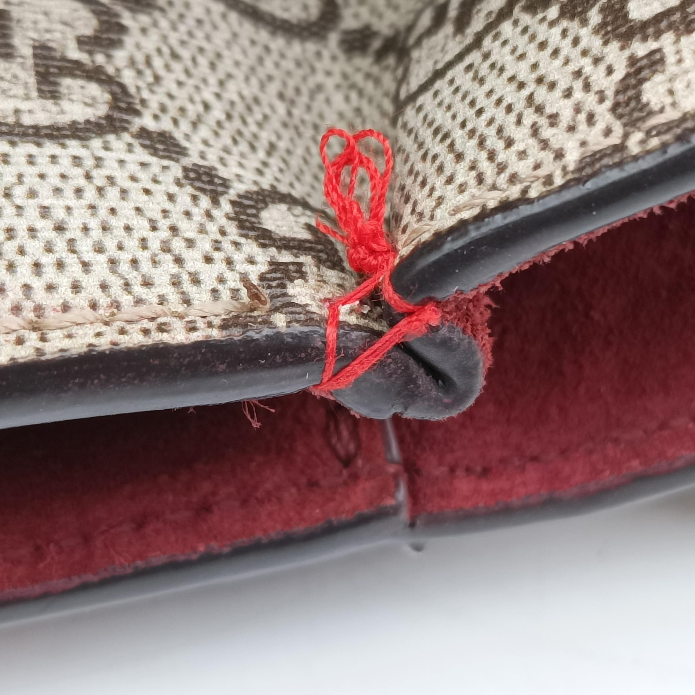 Dionysus beige×red×multicolor PVC coated canvas 421970 G025238917ディオニュソス ベージュ×レッド×マルチカラー PVCコーティングキャンバス 421970 G025238917