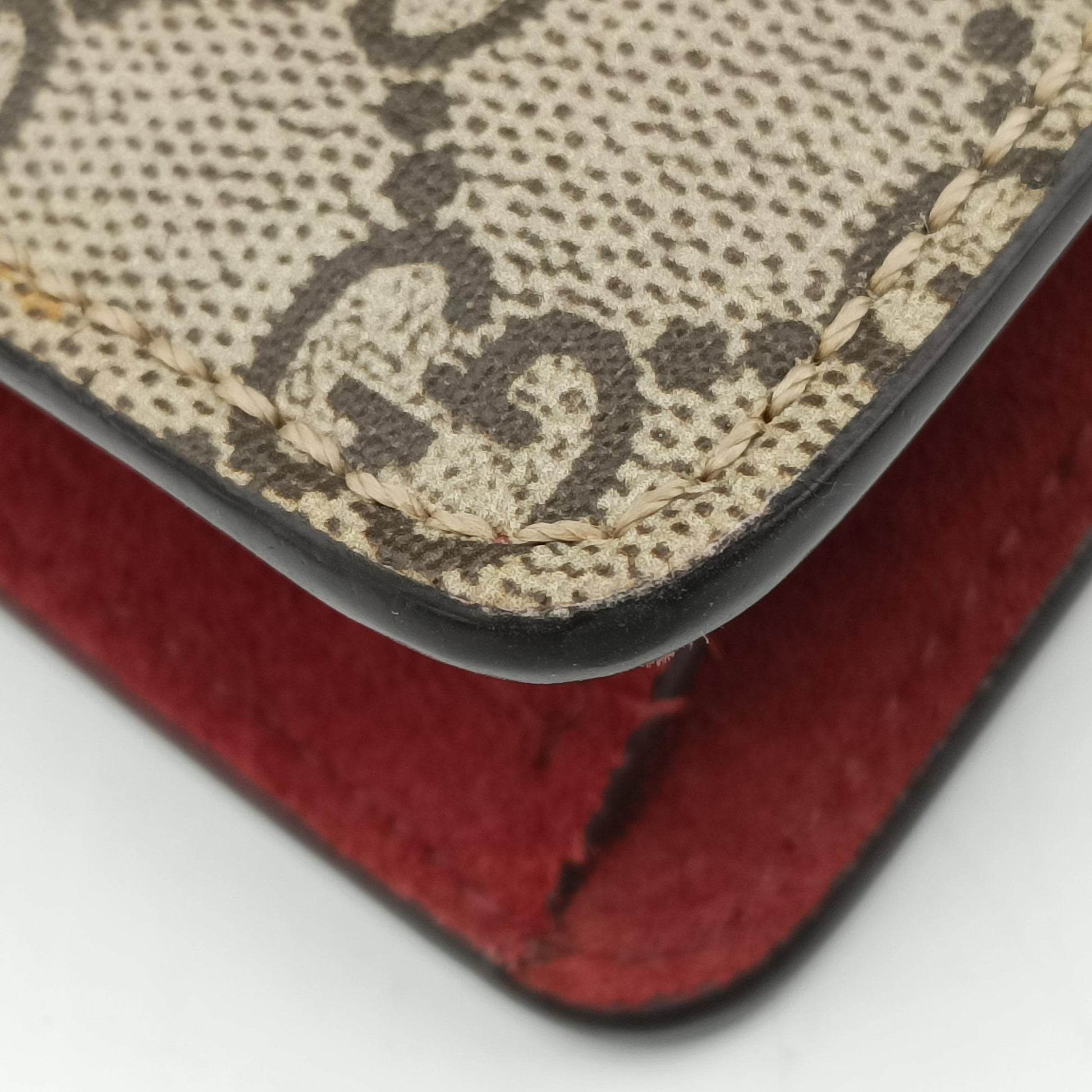 Dionysus beige×red×multicolor PVC coated canvas 421970 G025238917ディオニュソス ベージュ×レッド×マルチカラー PVCコーティングキャンバス 421970 G025238917