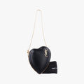Love box heart Black Leather 466212 BCI466212.0918ラブボックス ハート型 ブラック レザー 466212 BCI466212.0918