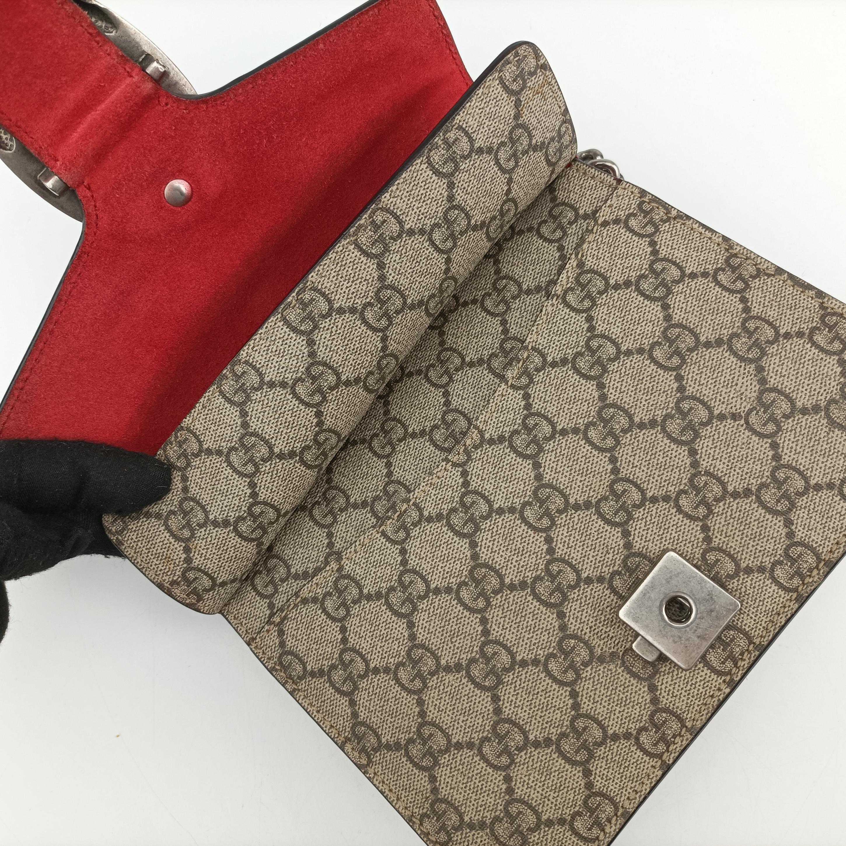 Dionysus beige×red PVC coated canvas 421970 H029605464ディオニュソス ベージュ×レッド PVCコーティングキャンバス 421970 H029605464