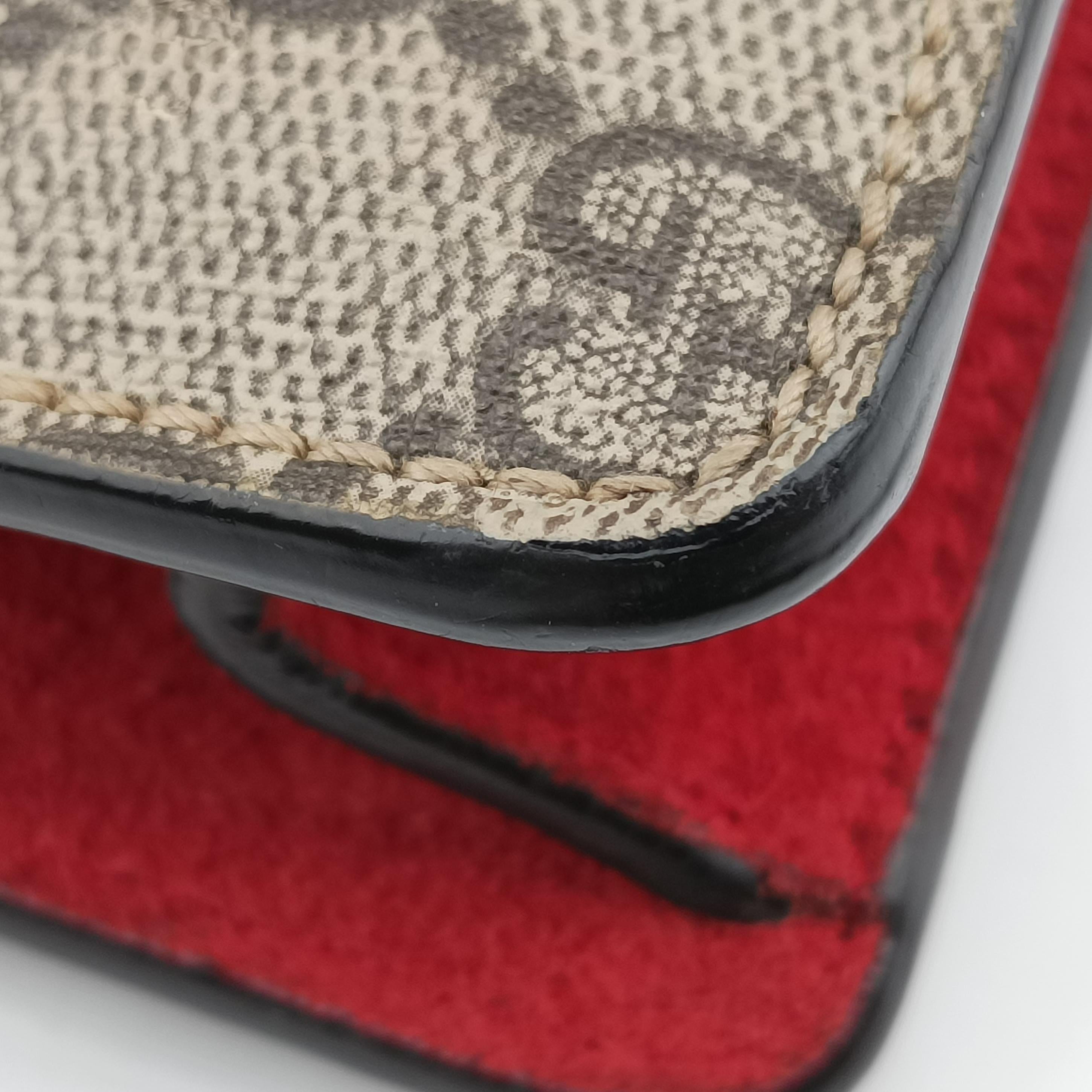 Dionysus beige×red PVC coated canvas 421970 H029605464ディオニュソス ベージュ×レッド PVCコーティングキャンバス 421970 H029605464